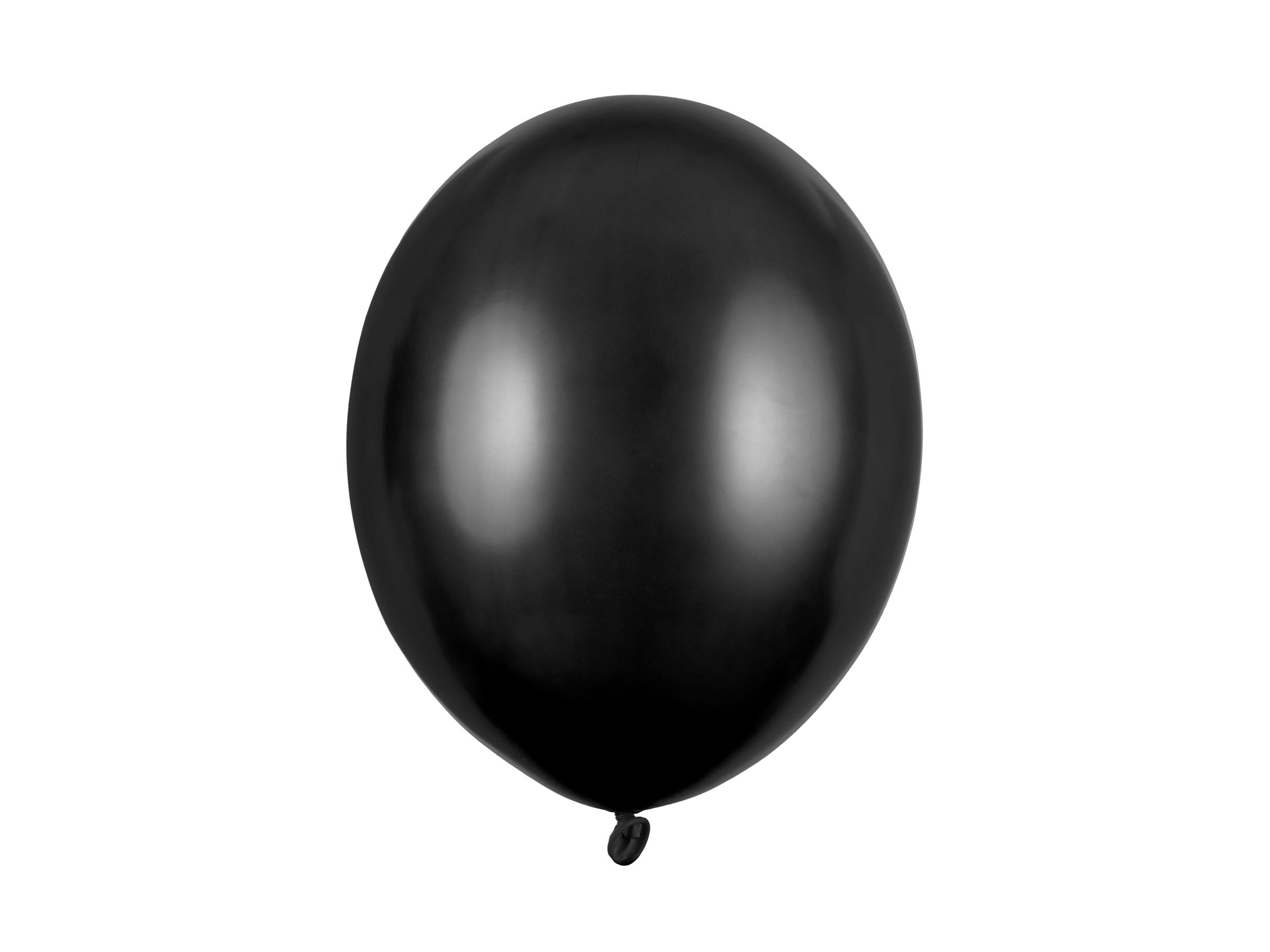 Strong Metallic Black Balloon on white background