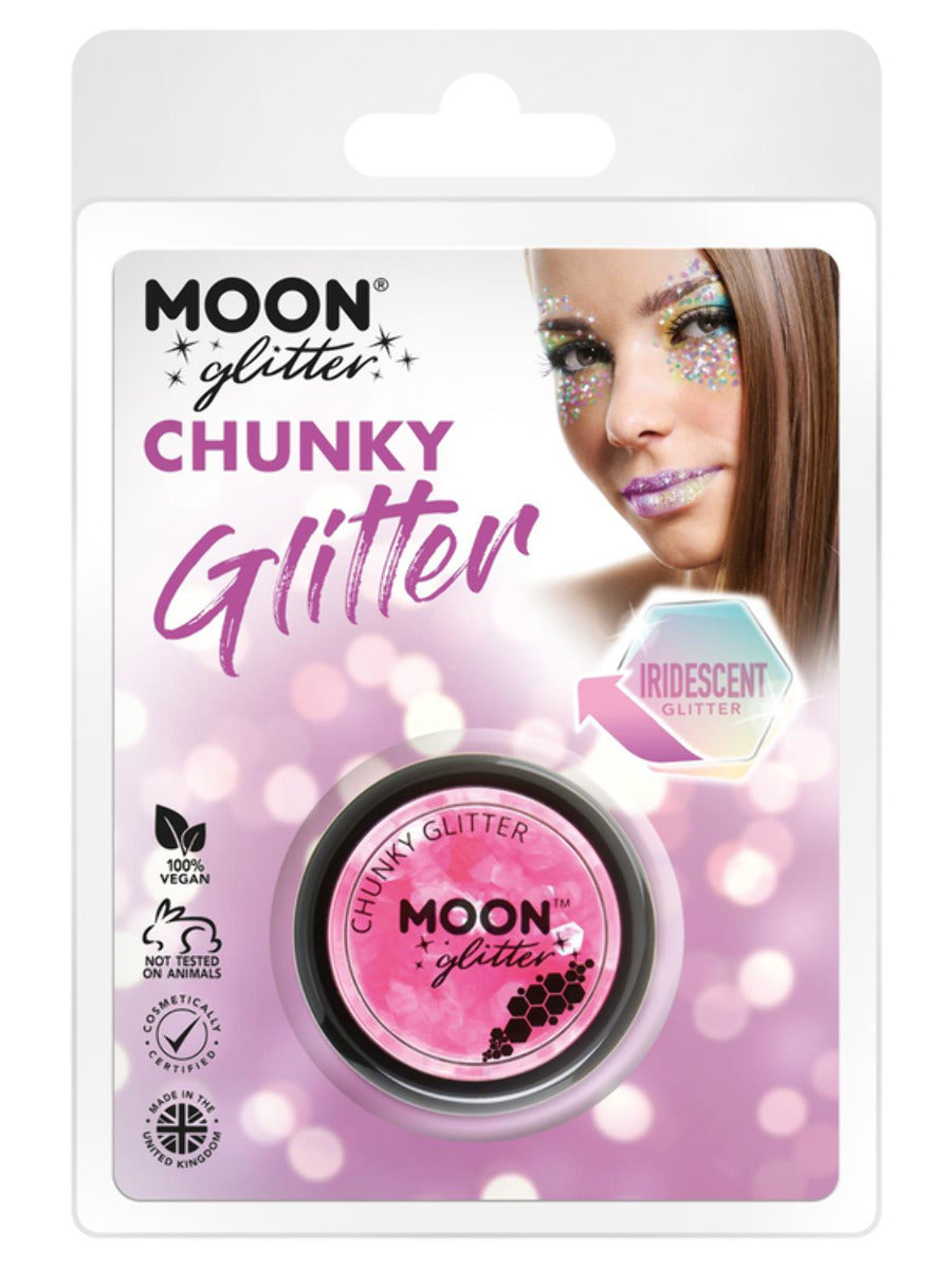 Moon Glitter Iridescent Chunky Pink