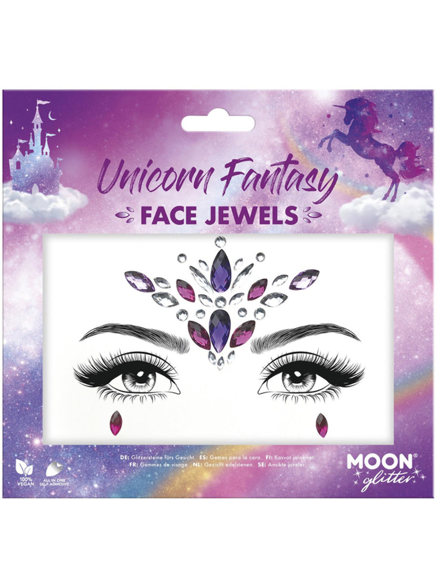 Moon Glitter Unicorn Face Jewels