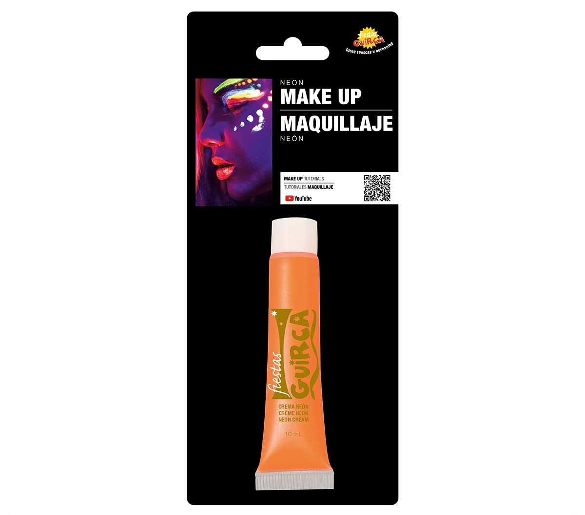 Neon Orange Make-up Face and Body Paint