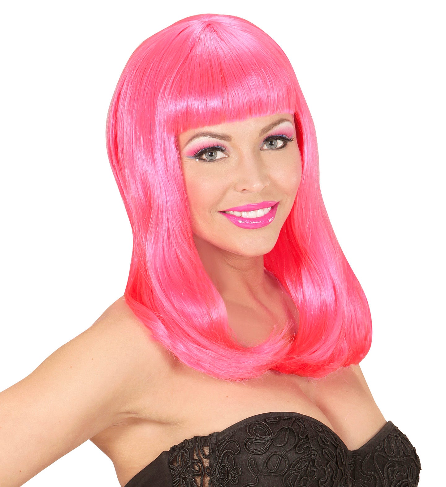 Neon Patsy Wig Pink UV Glow