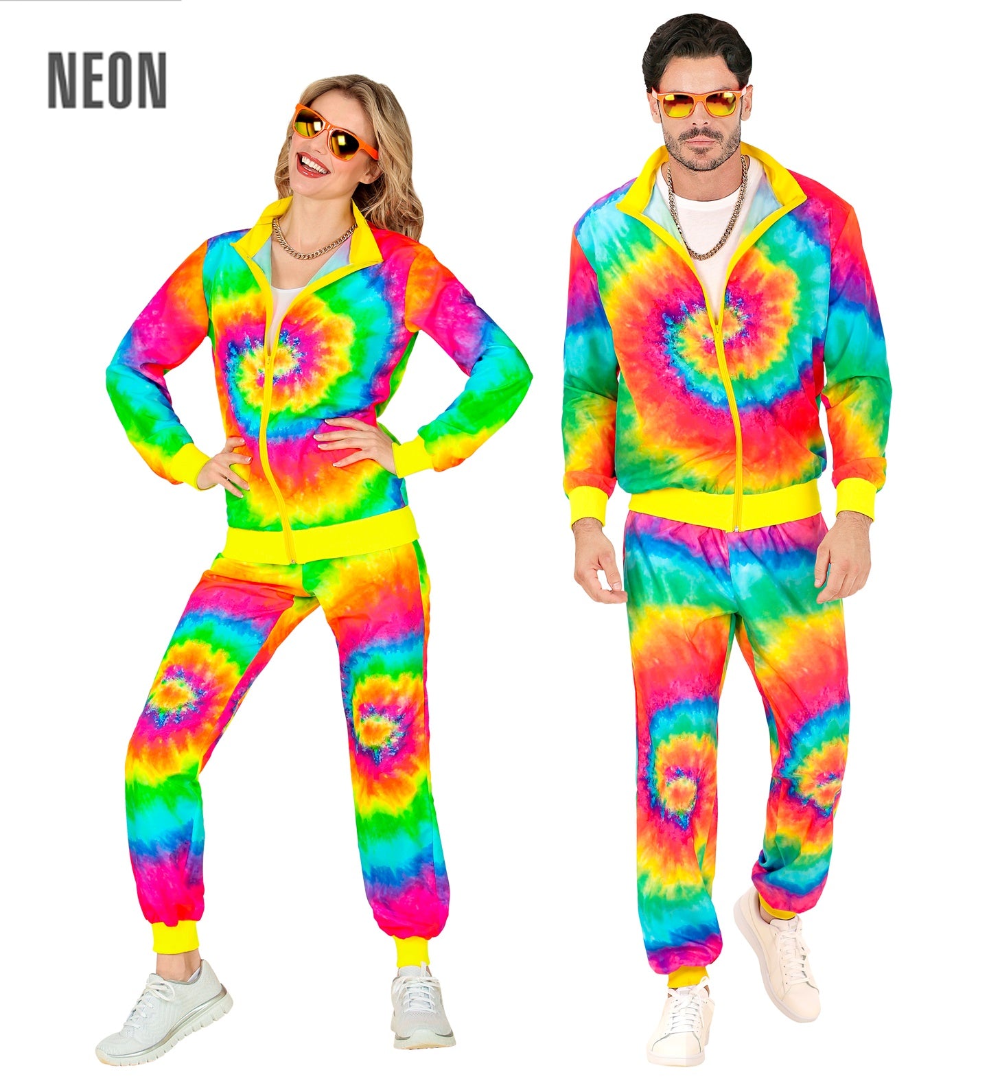 80's Neon Tie Dye Psychedelic Tracksuit costume