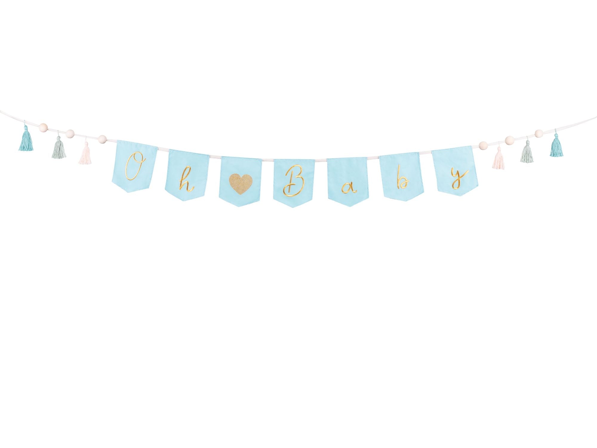 Oh Baby Bunting with Tassels Sky Blue