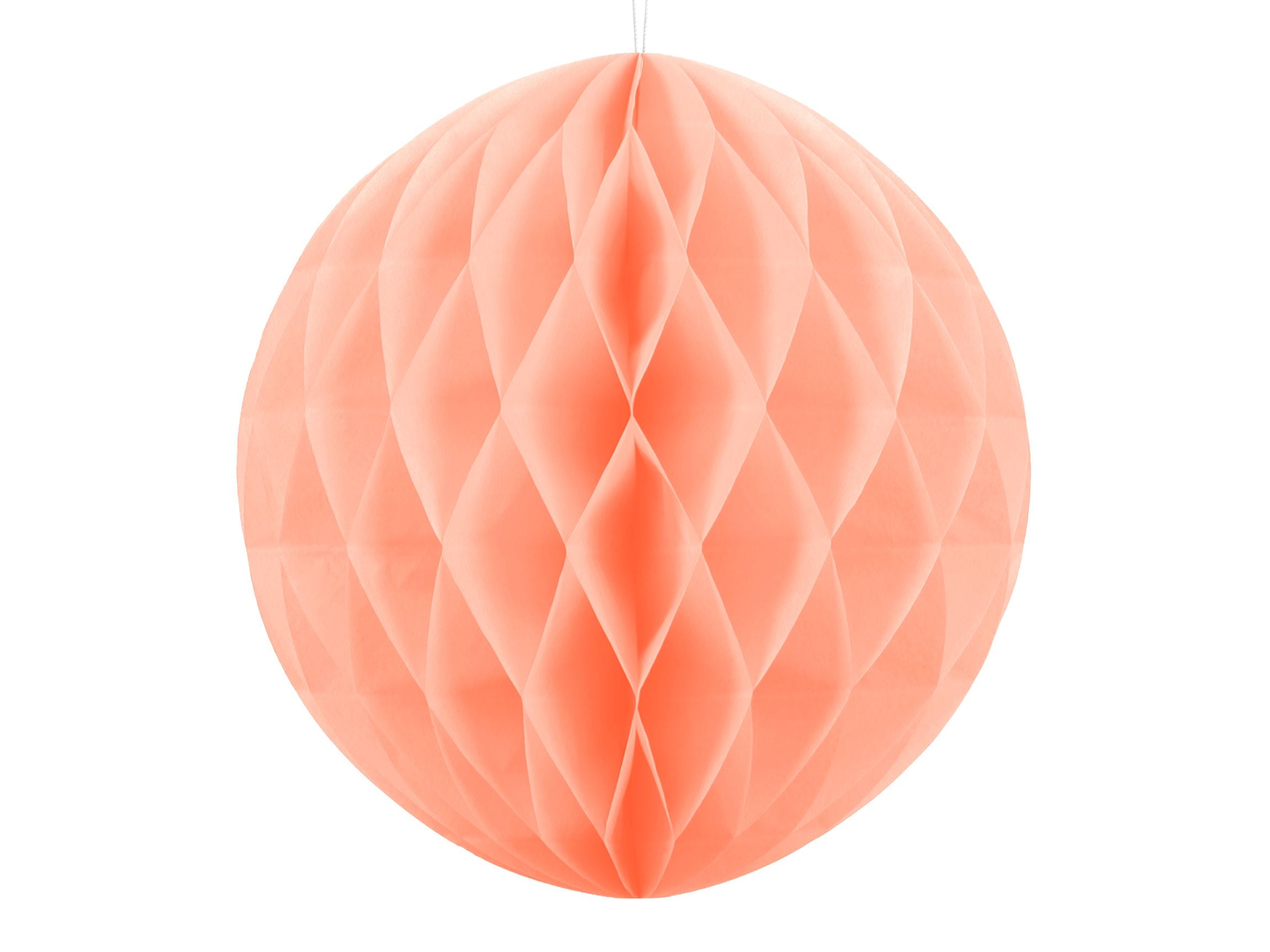30cm light peach honeycomb ball decoration for parties and weddings.