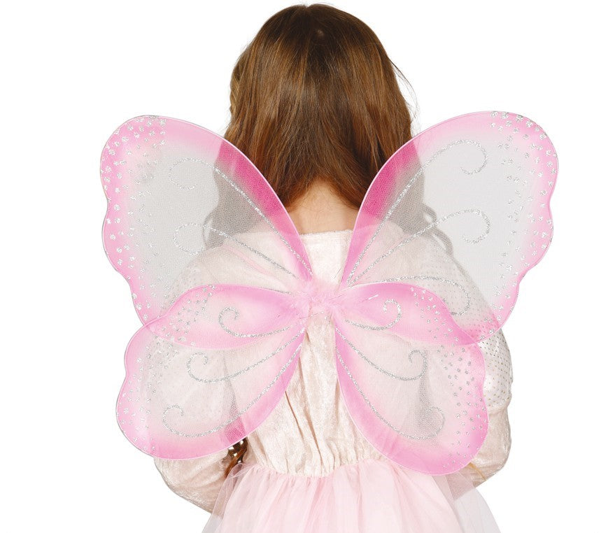 Pink and Silver Fairy Wings
