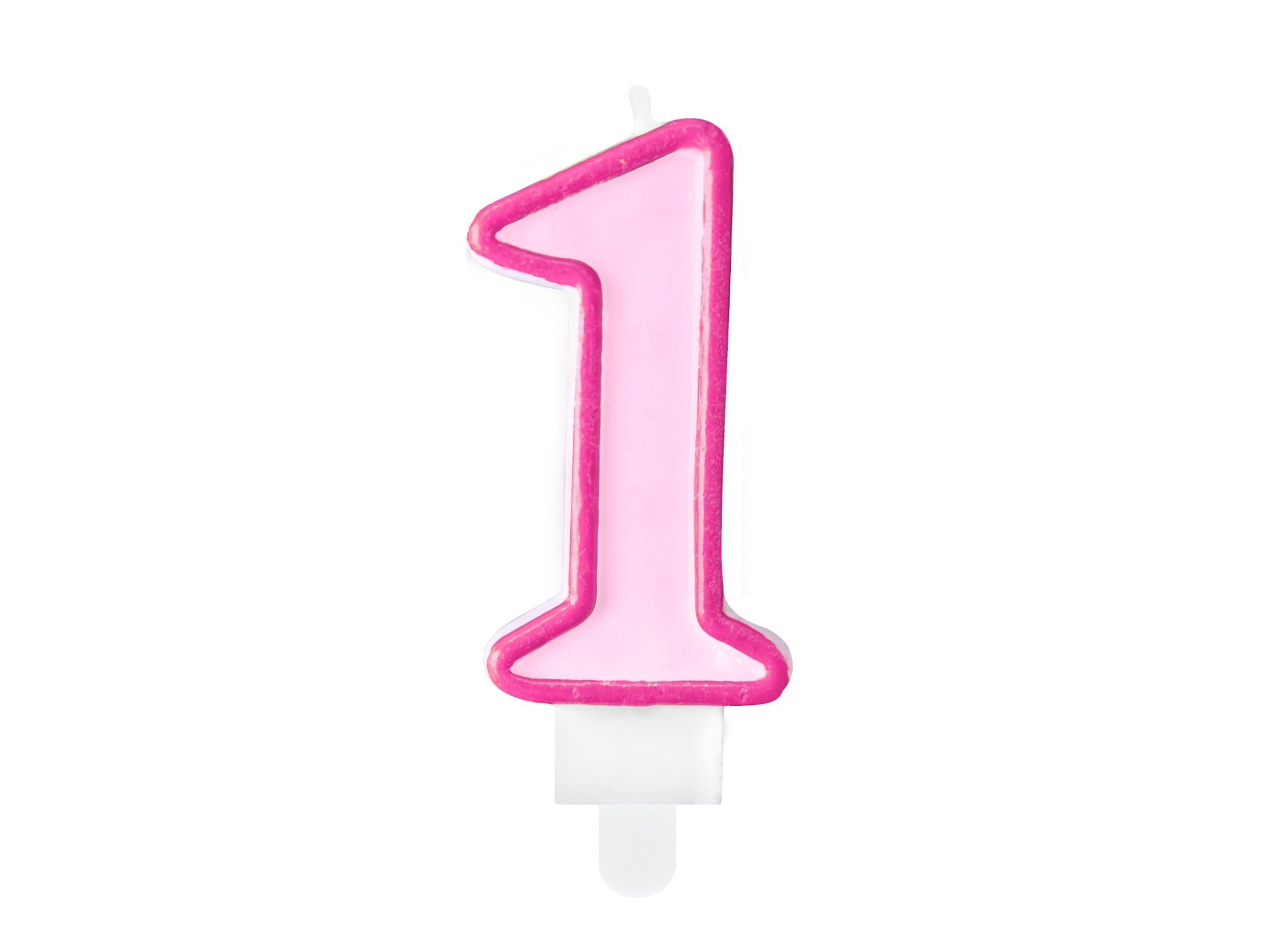Pink Number 1 Birthday Candle
