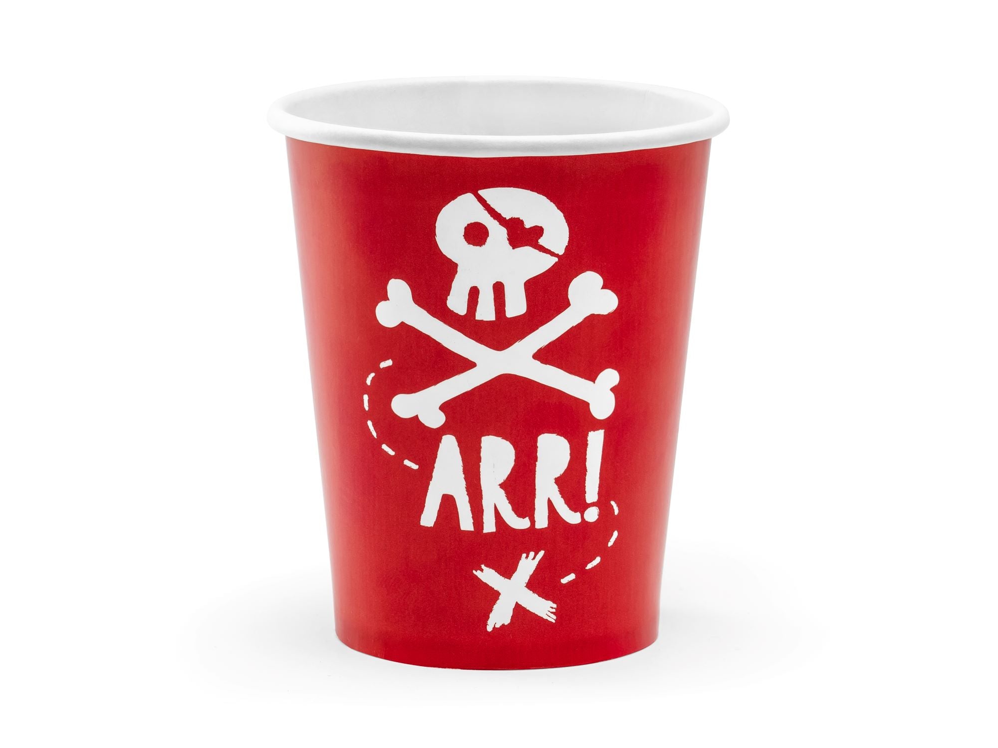 Pirate Party Cups Red Pack of 6