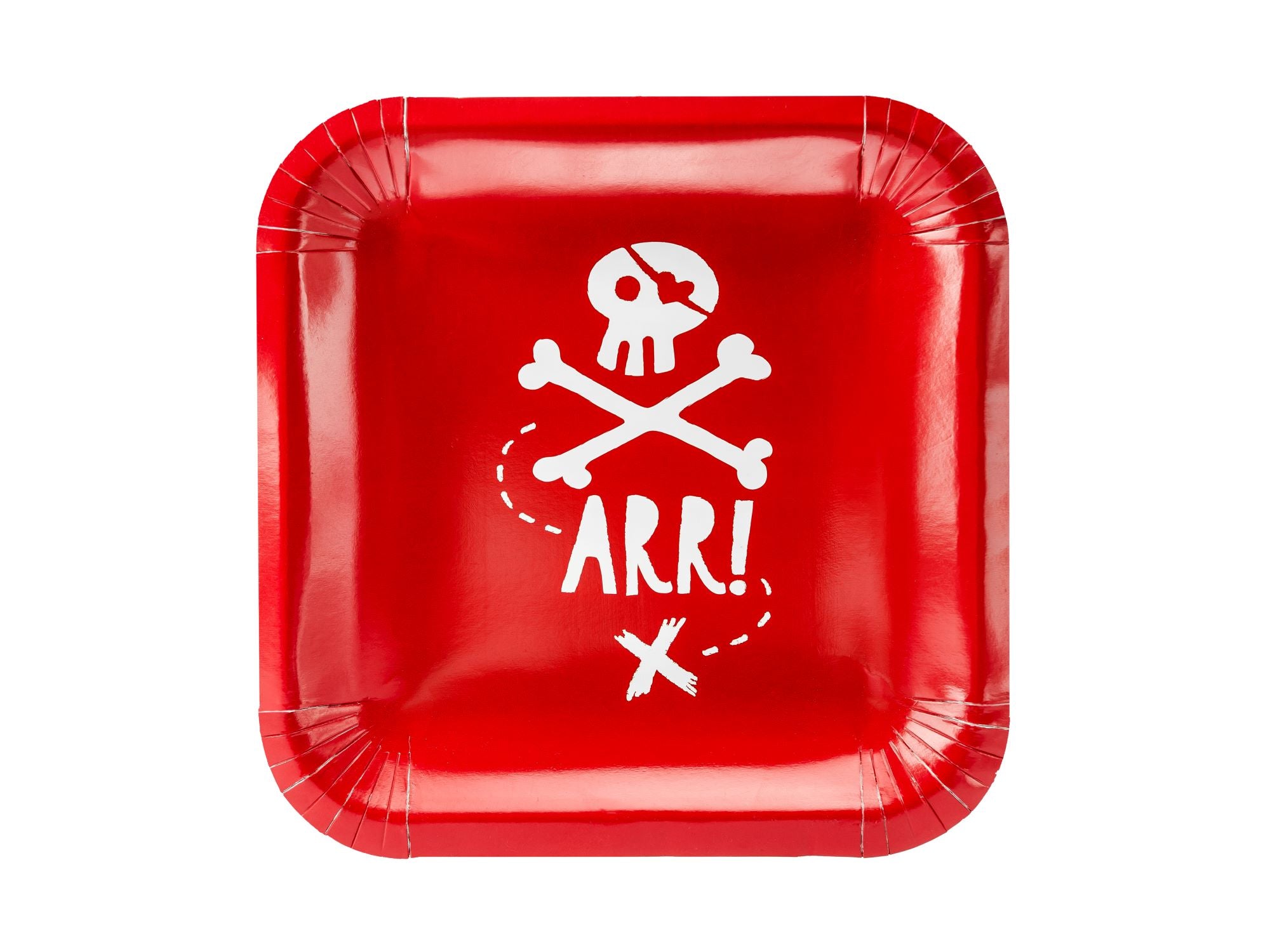 Pirate Party Plates Red Pack of 6