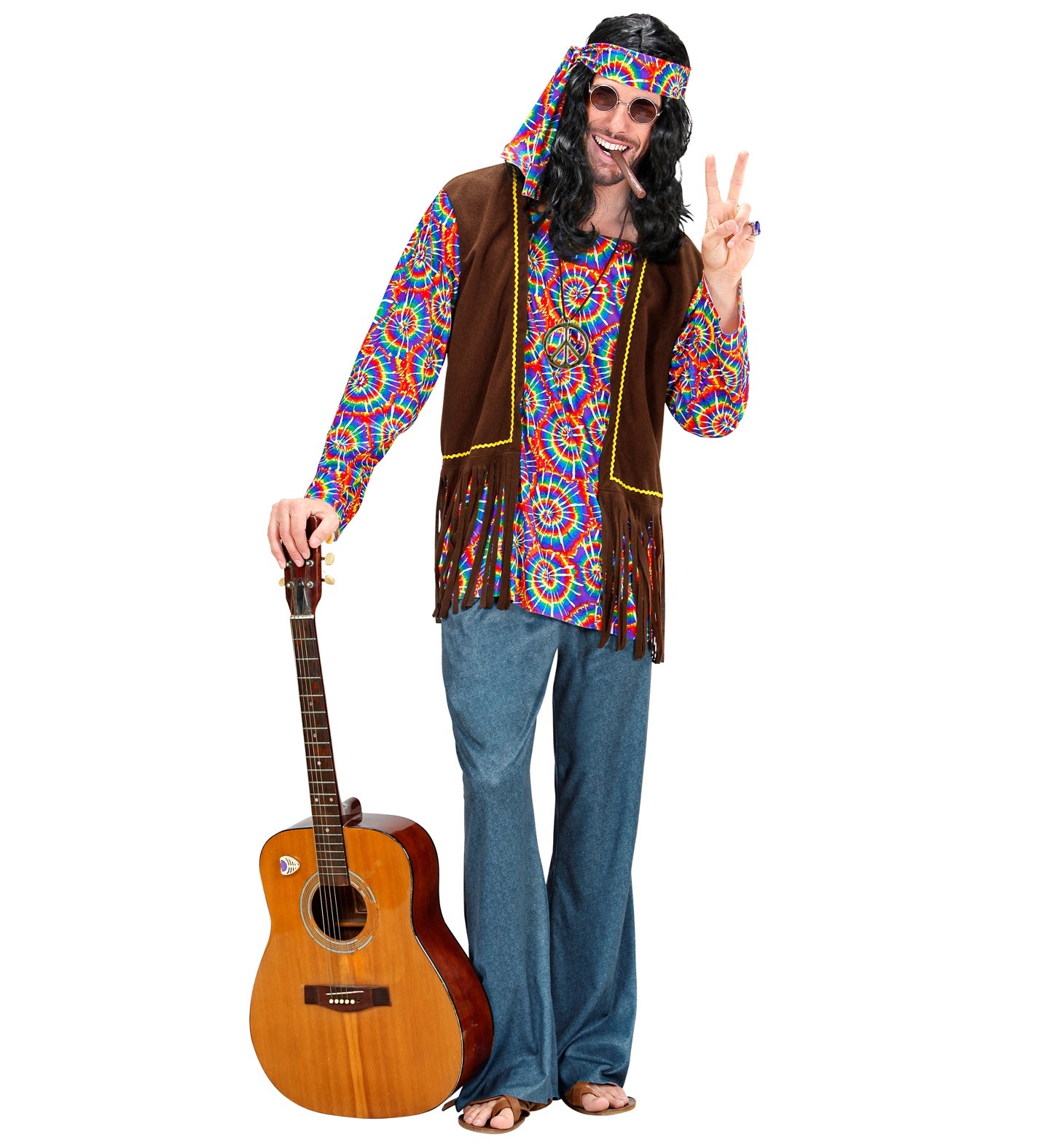 Psychedelic Hippie Man 60's Costume