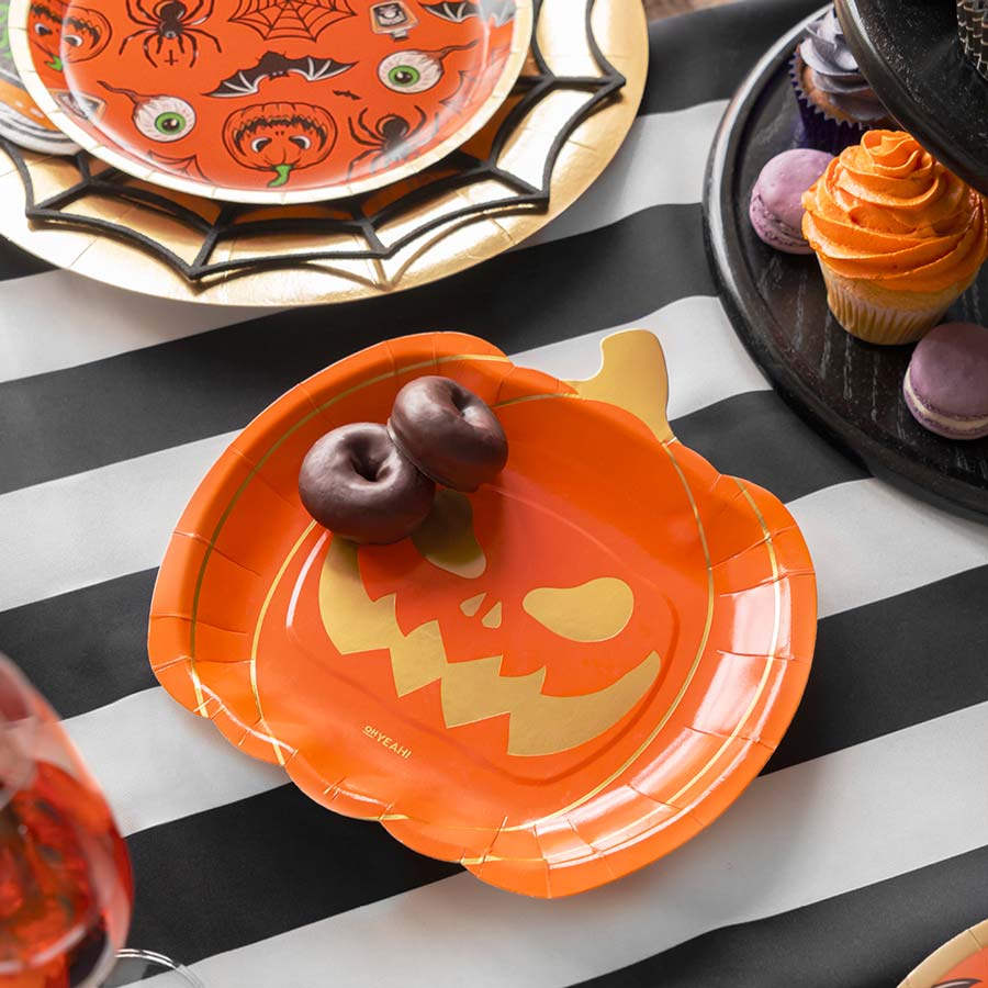 Pumpkin Shaped Plates Pack of 6