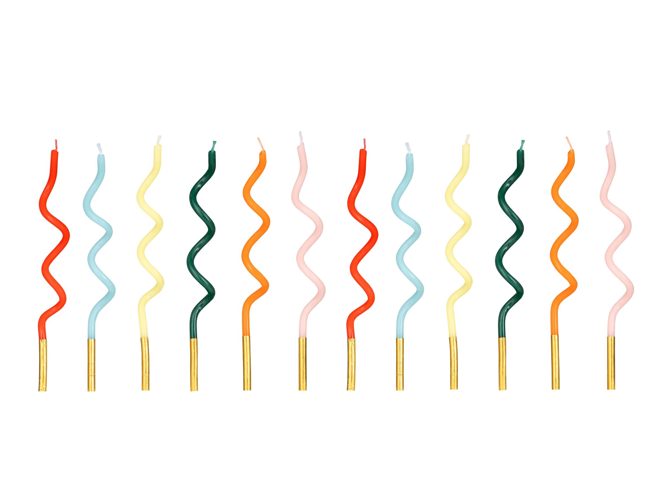 Rainbow Curl Birthday Candles