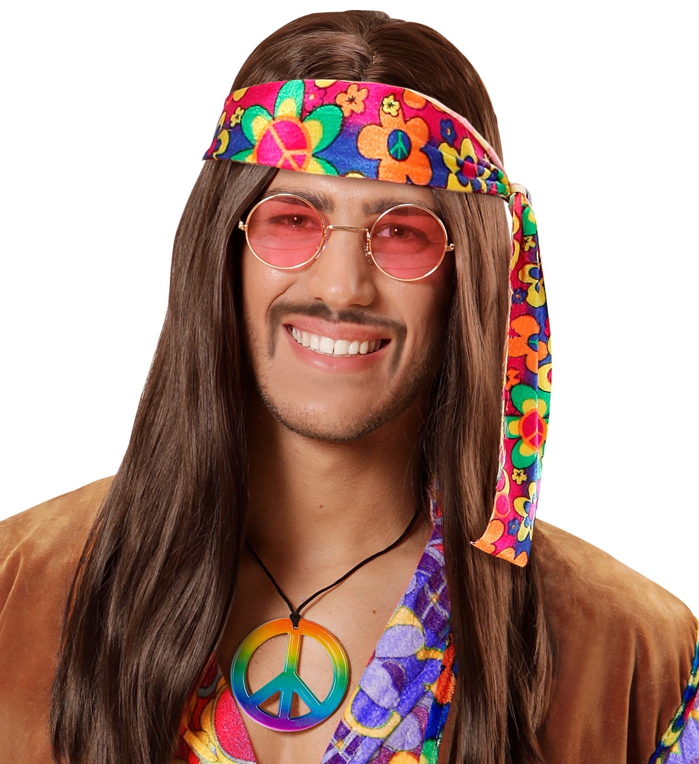 Rainbow Peace 60's Medallion