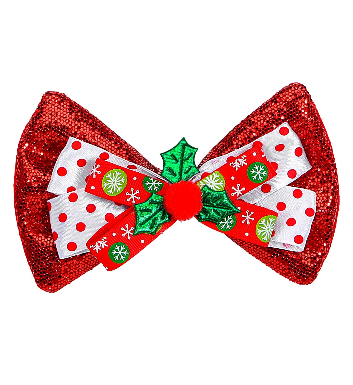 Red Glitter Christmas Bowtie