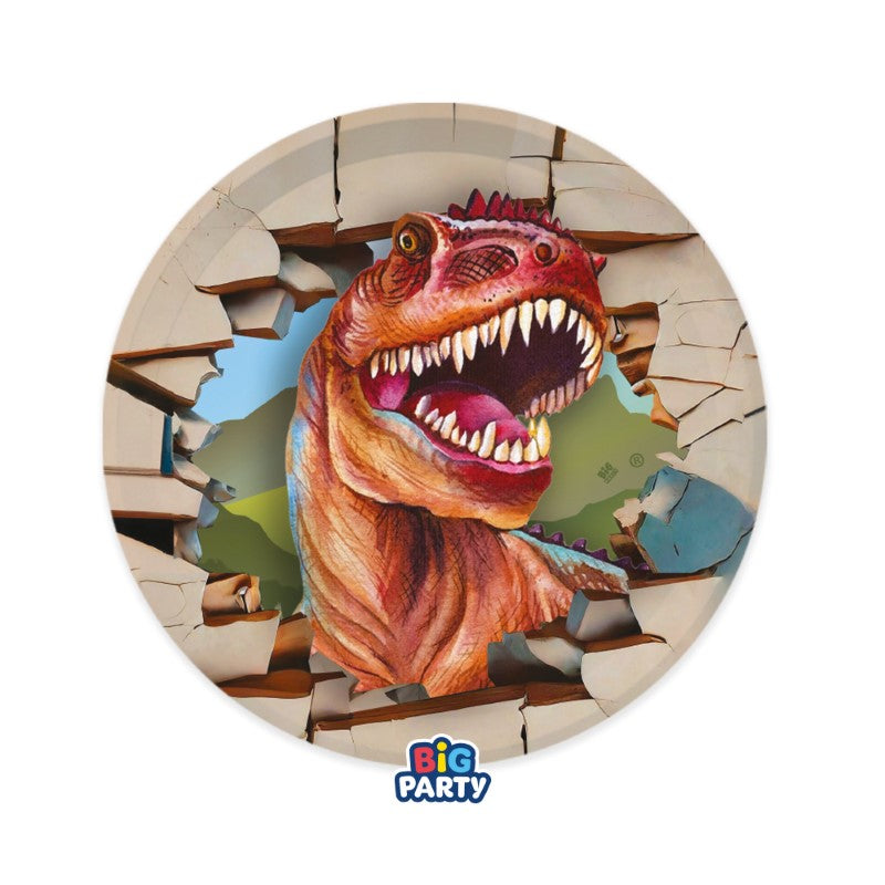 Roaring T-Rex Paper Plates Pack of 6