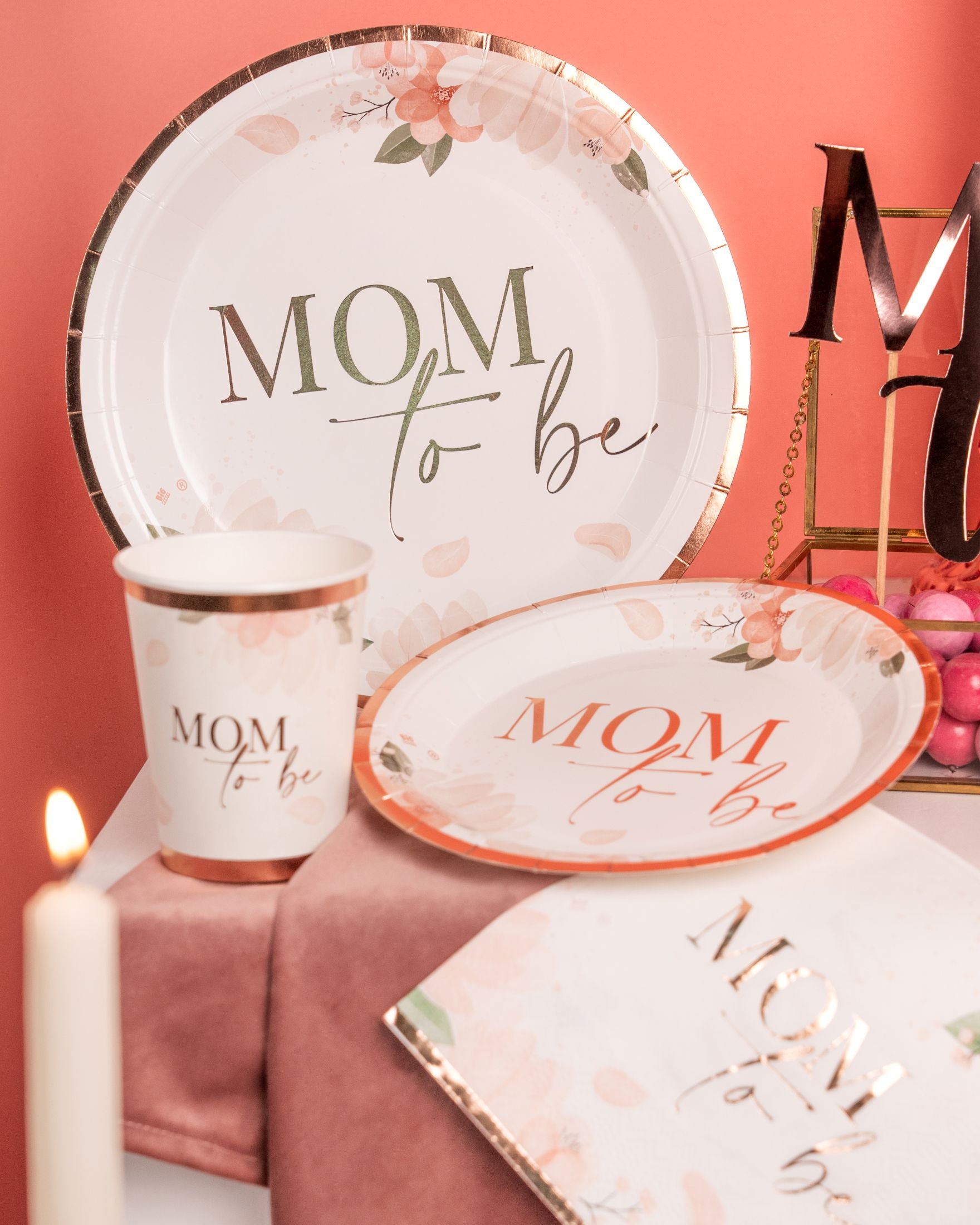 Rose Gold Mom to Be for baby shower
