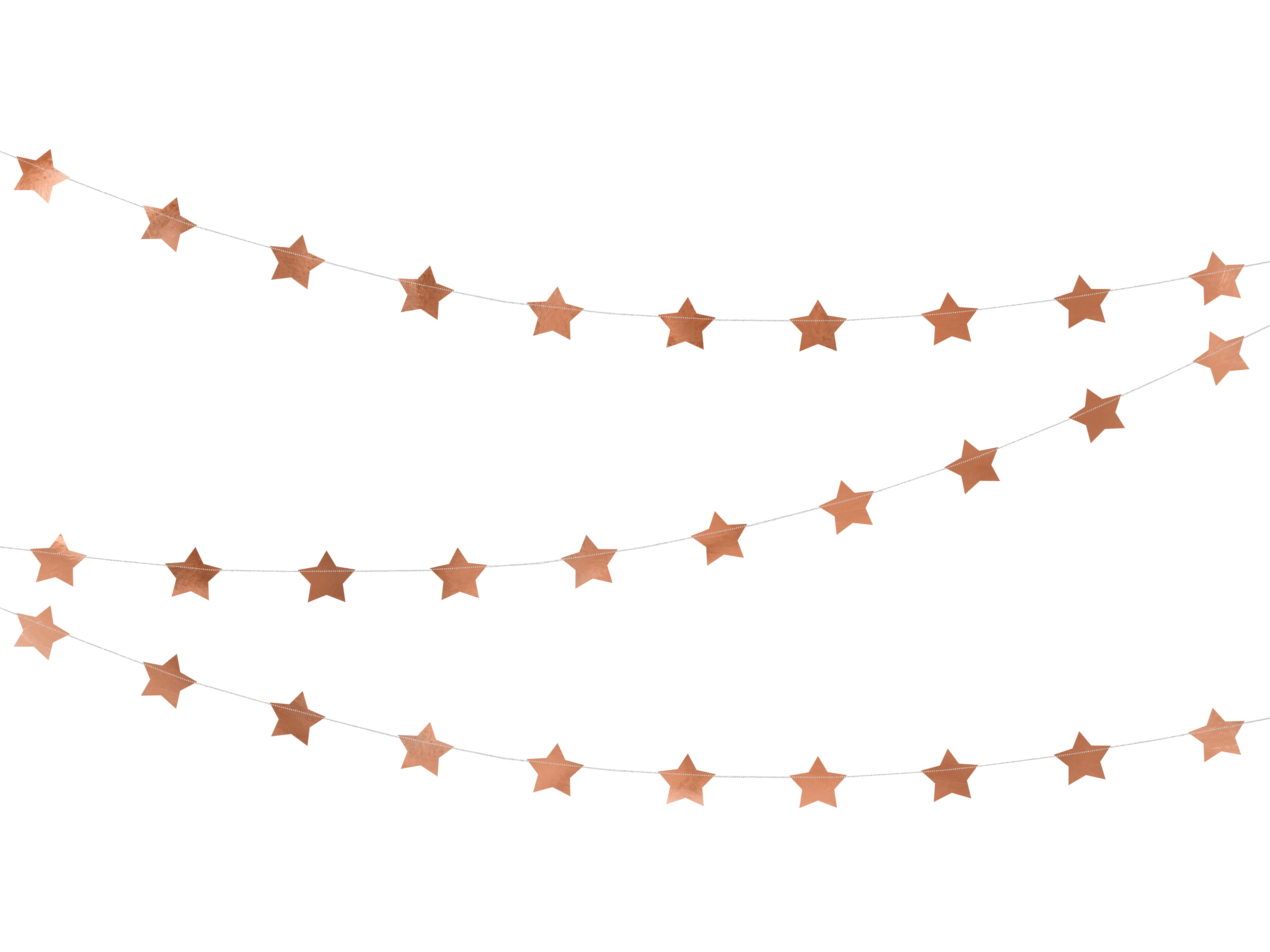 Rose Gold Stars Garland Bunting