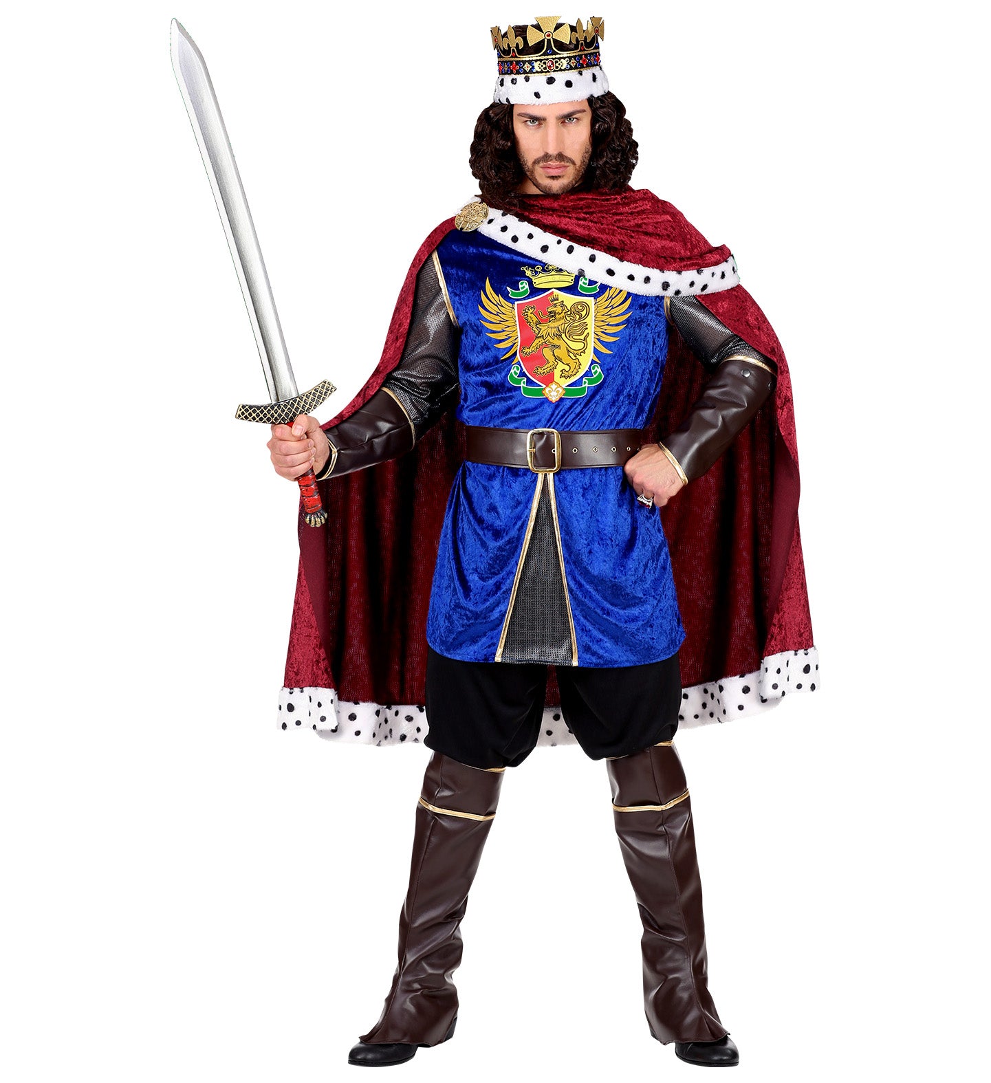 Man wearing a Royal King fancy dress Costume