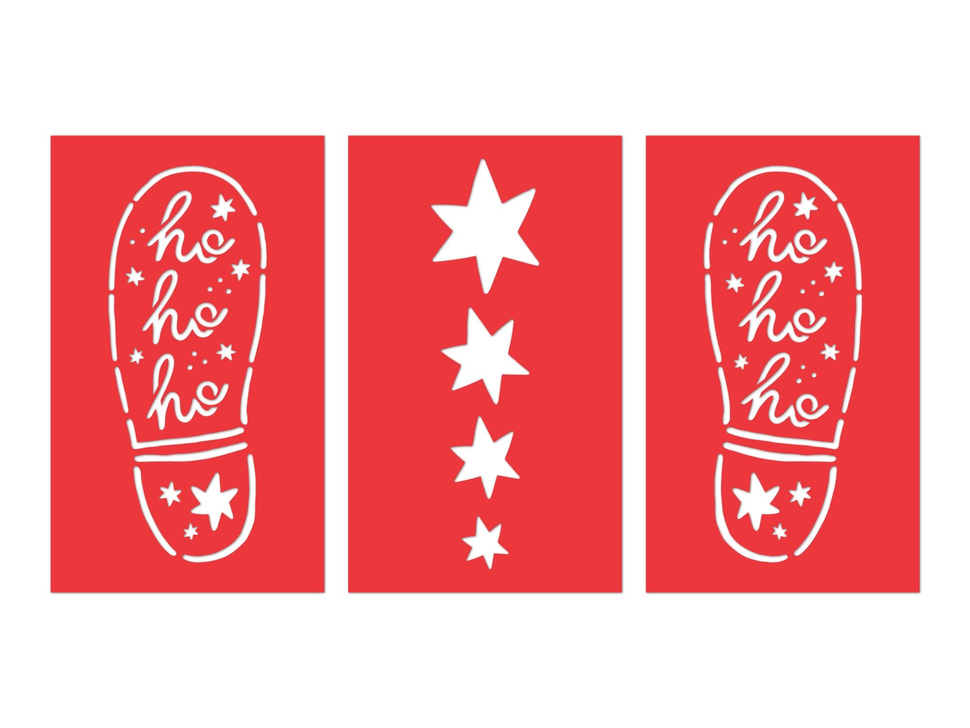 Santa's Footprint Stencils