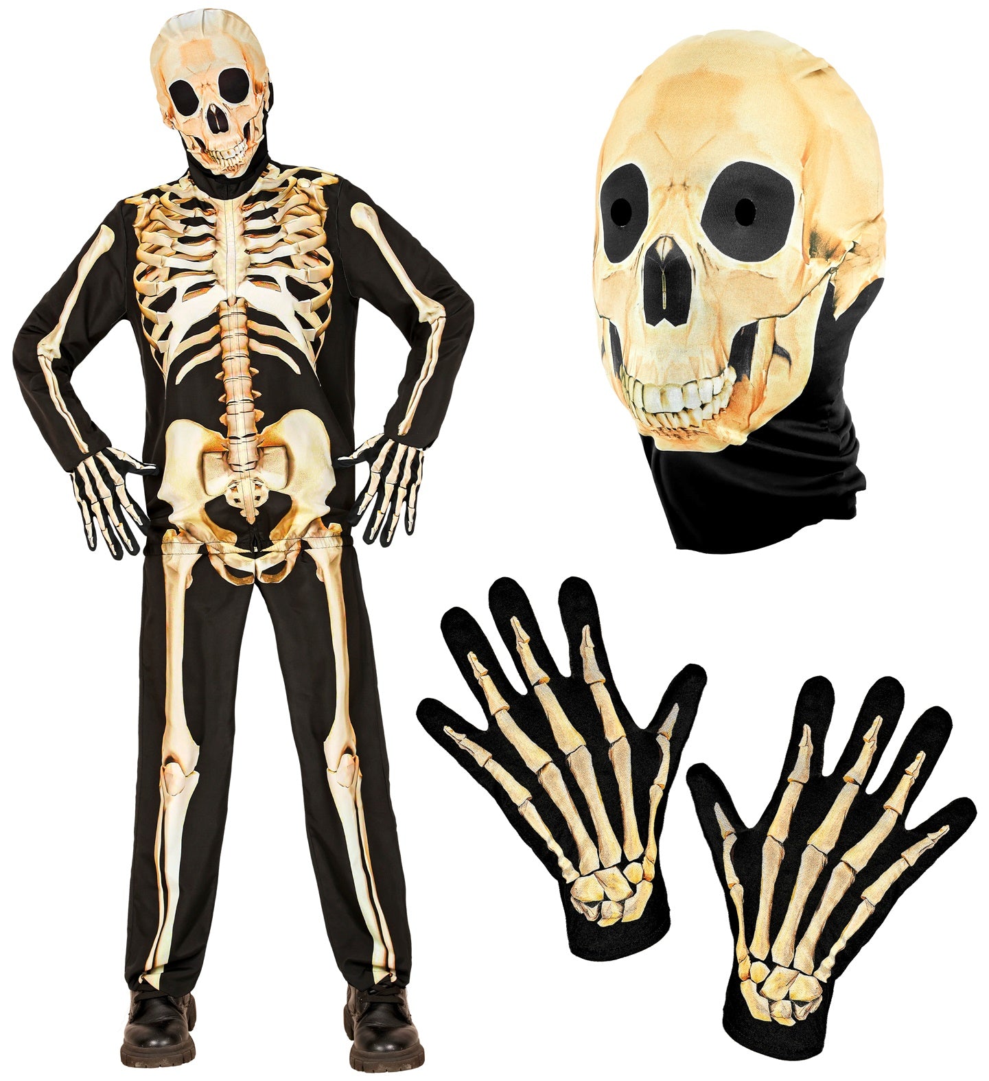Skeleton Fast Costume White Child's