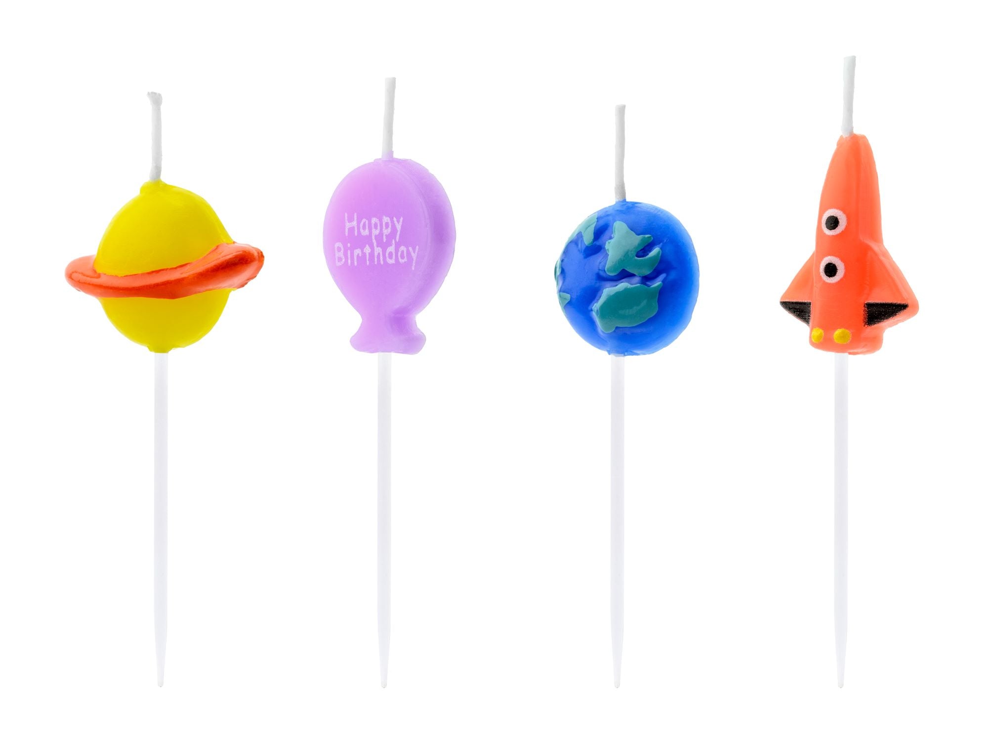 Space Party Birthday Candles