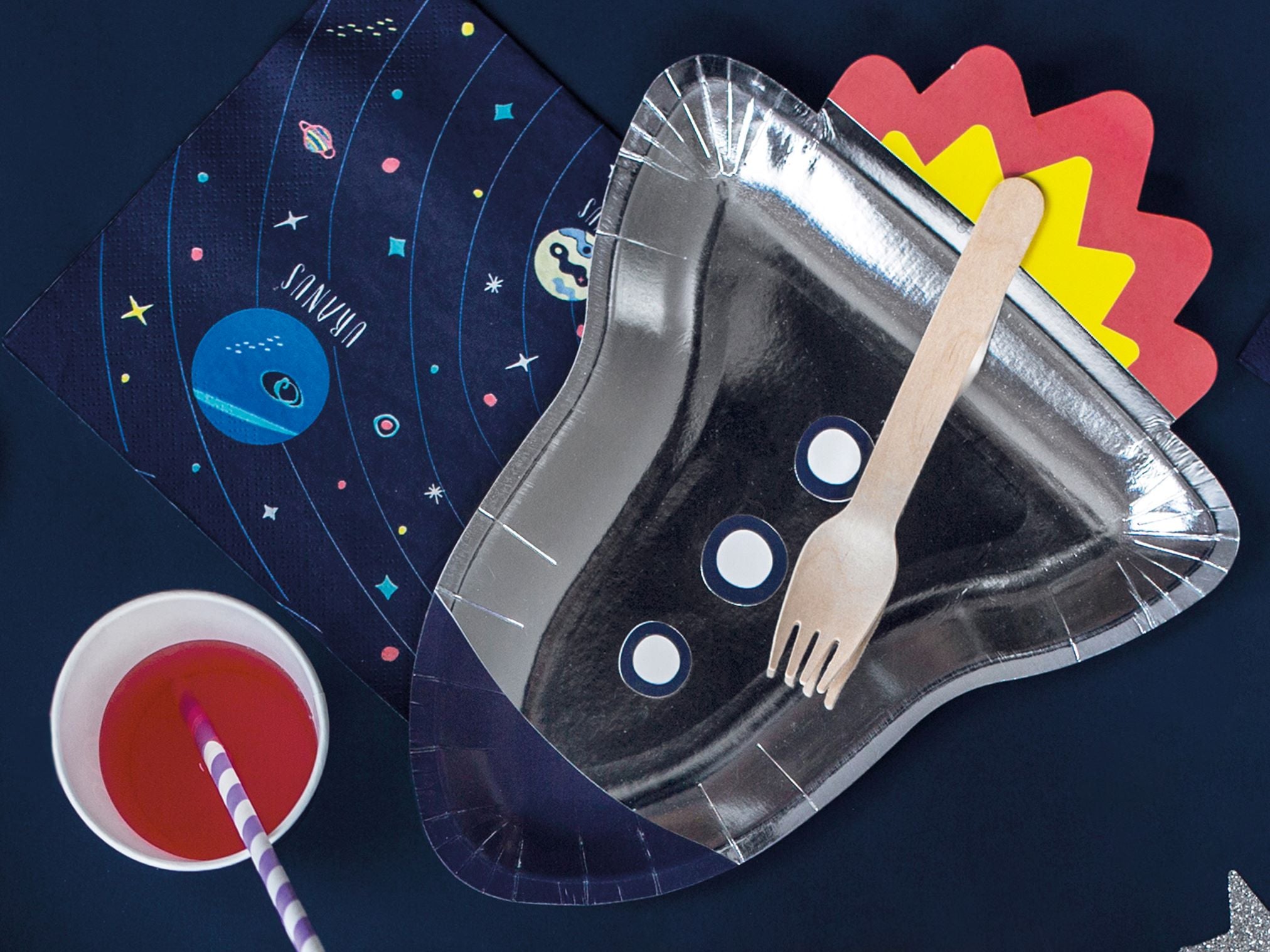 Space Party Rocket Plates tableware