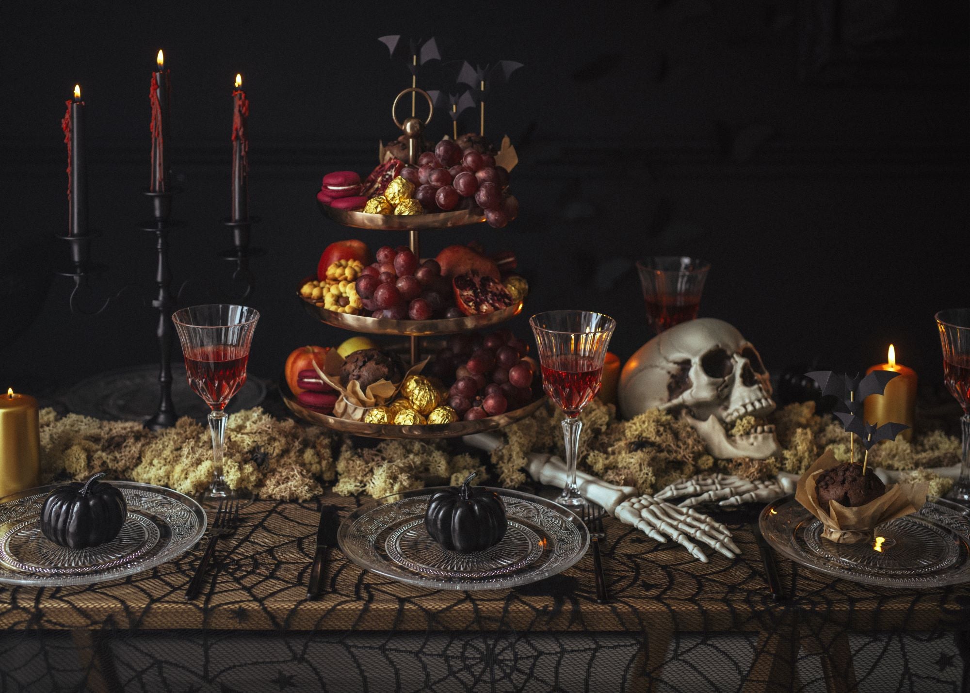 Spider Web Tablecloth Halloween party Tableware