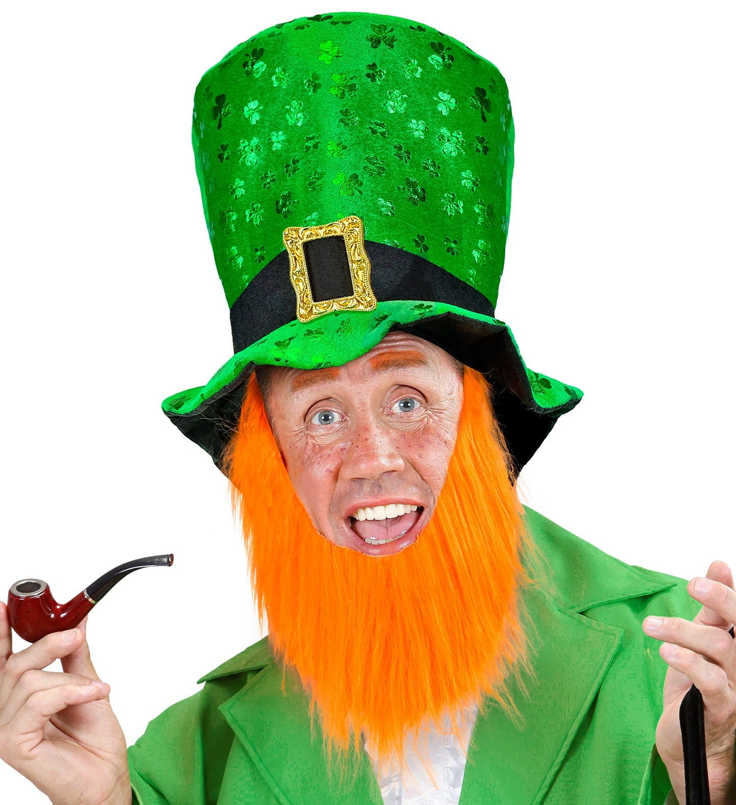 Saint Patrick's Day Leprechaun Hat St Patrick's Day Shamrock Leprechaun Top Hat With Beard