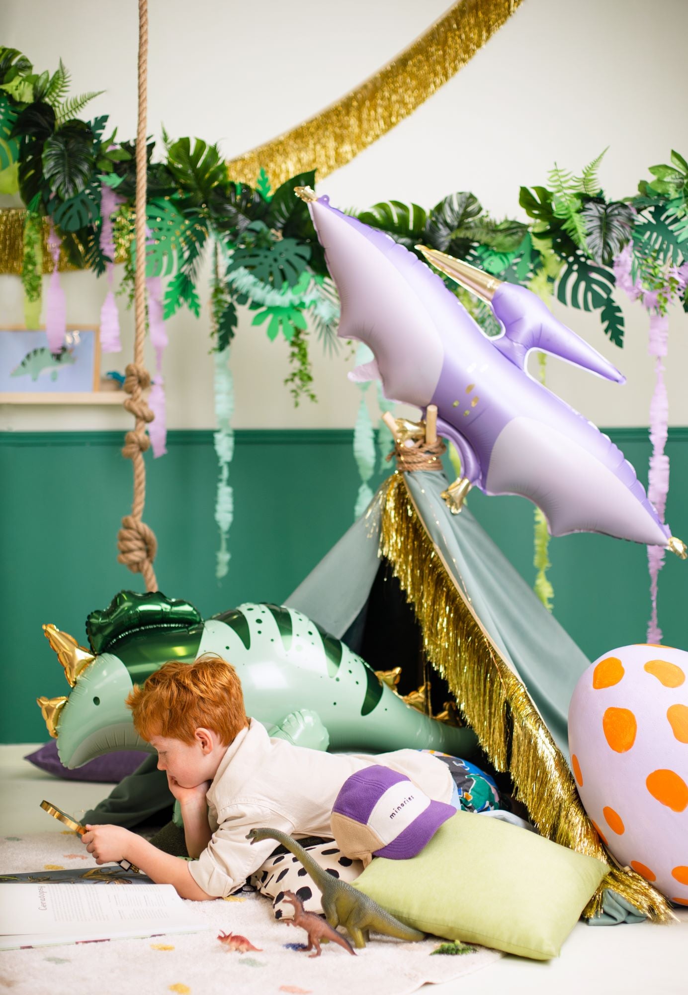 Triceratops dinosaur birthday Foil Balloon