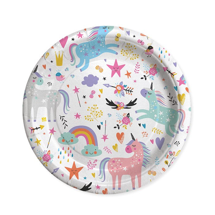 Unicorn Party Paper Plates 8 Pack