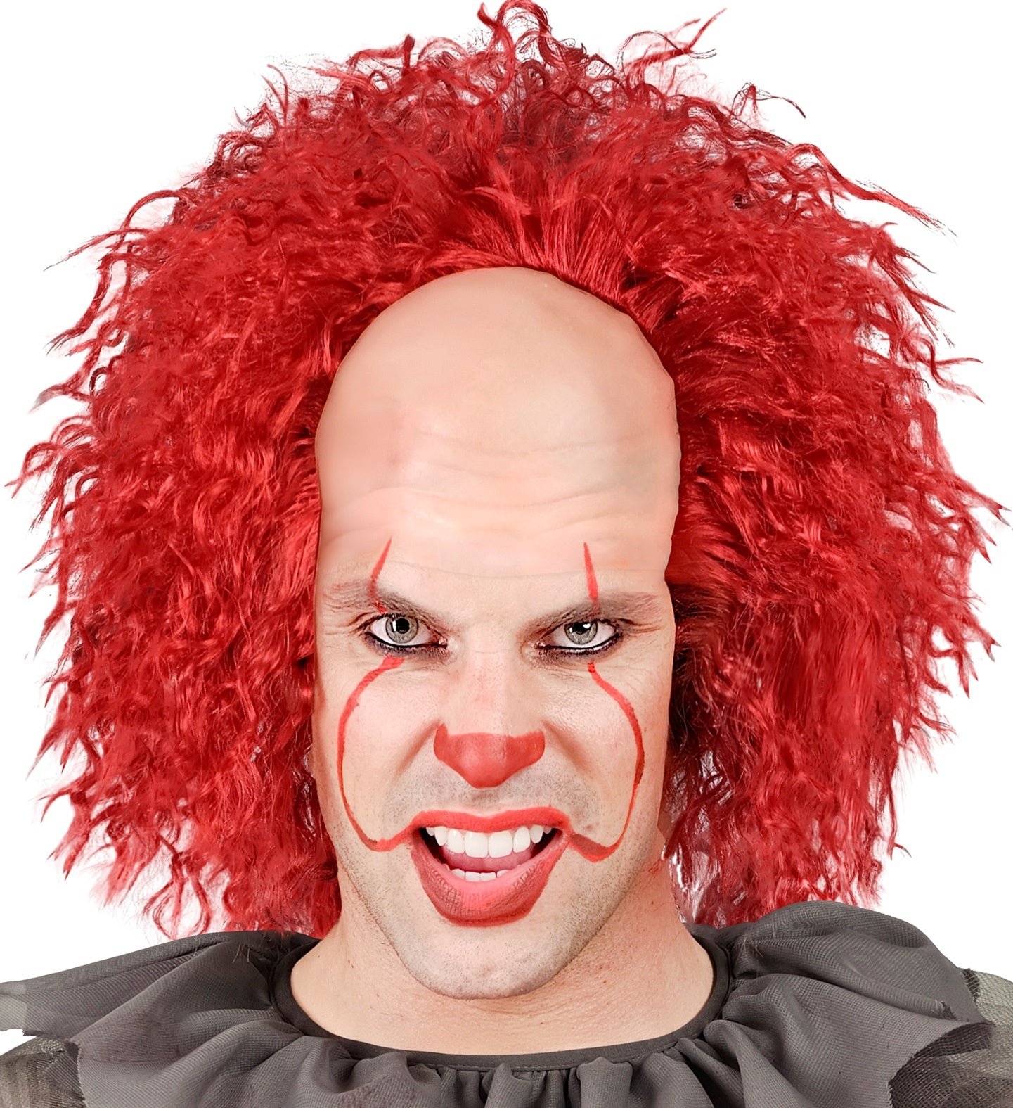 Vintage Creepy Clown Headpiece Red Hair