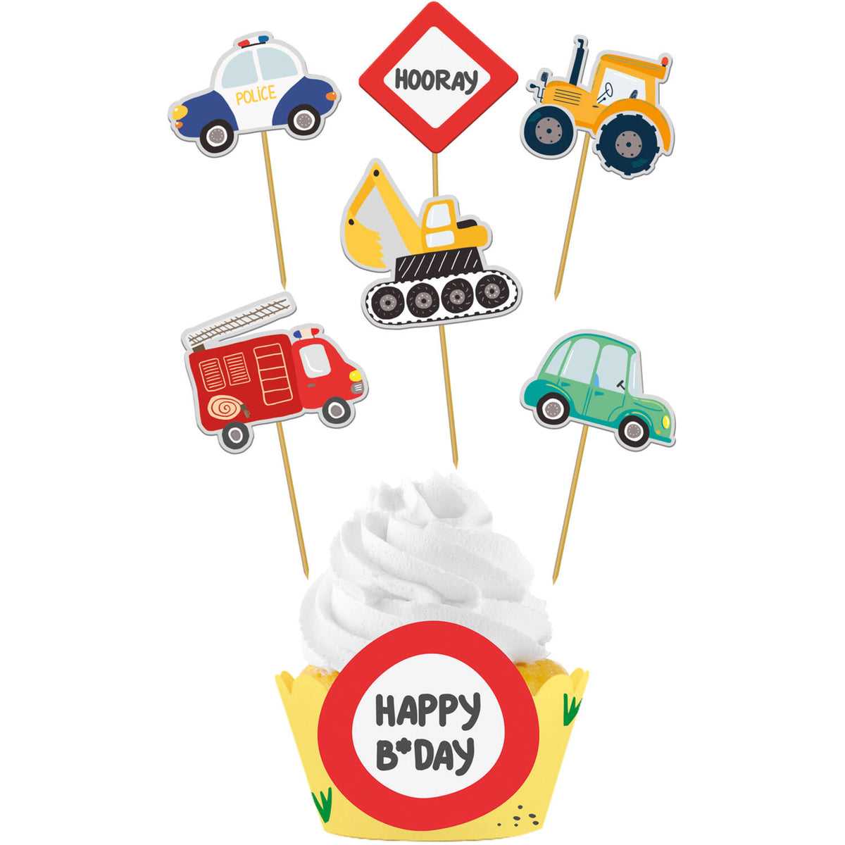 Wacky Wheels Cupcake Decoration Set