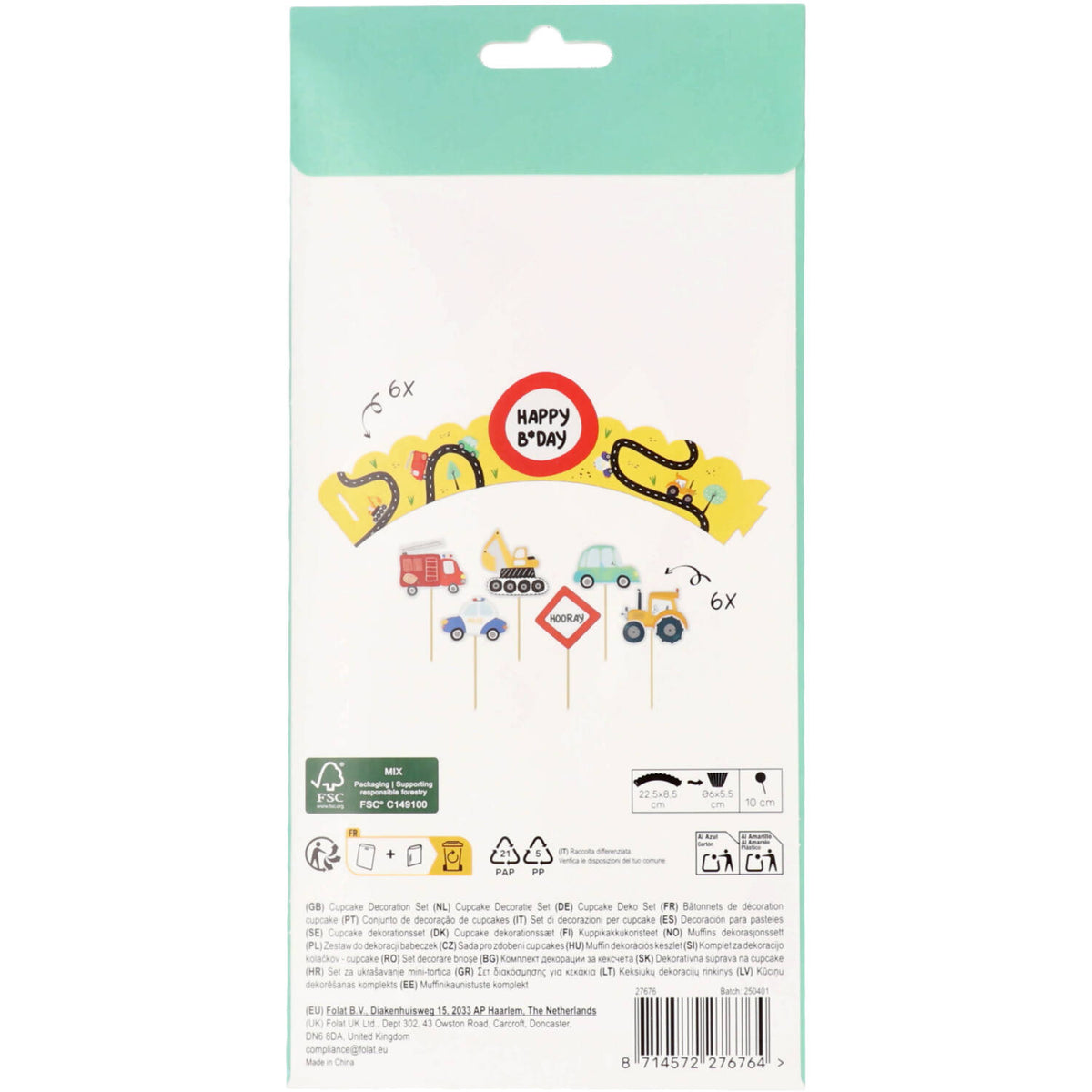 Wacky Wheels Cupcake Decoration Set