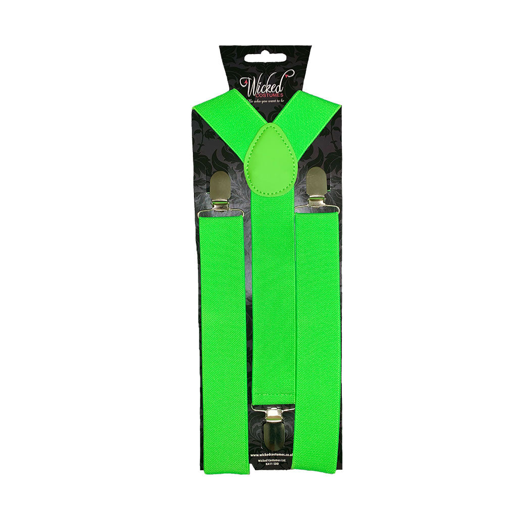 Extra Wide Green Trouser Braces