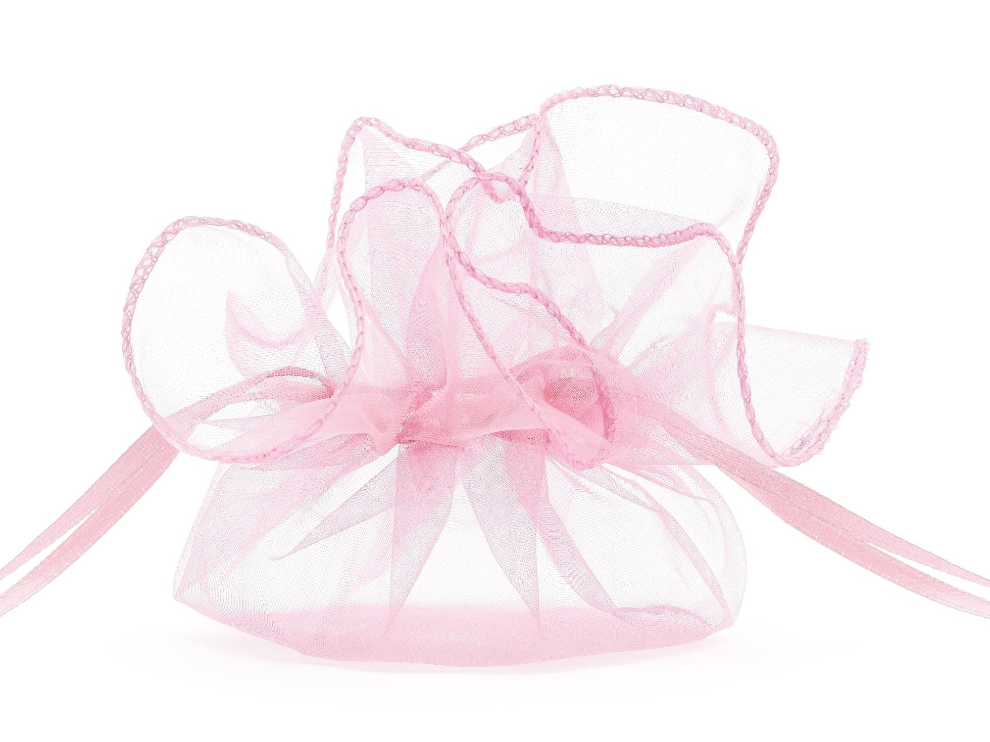 10 Pink Organza Bags Large 25cm