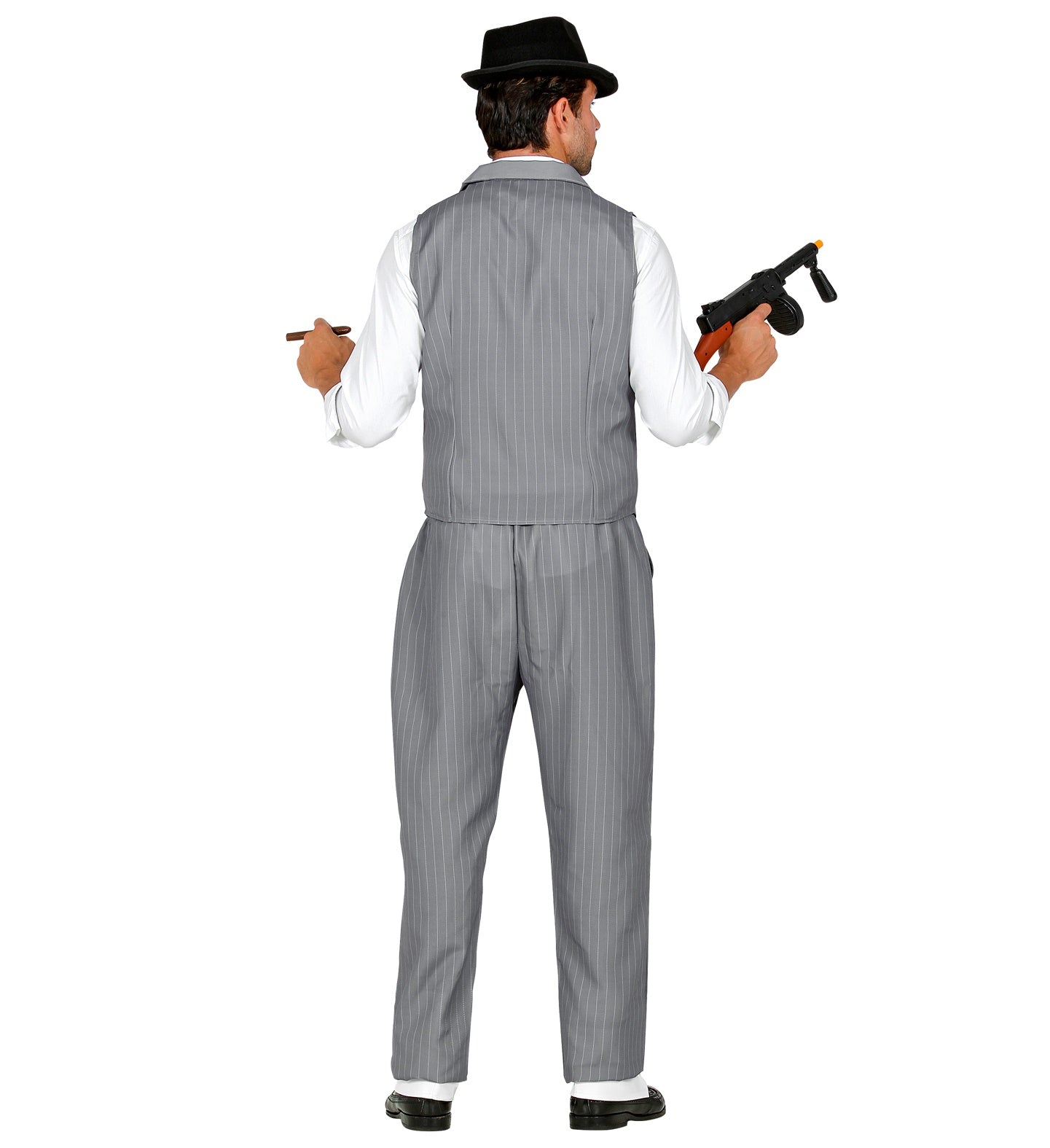 1920's Gangster Grey Pinstripe Suit Men's