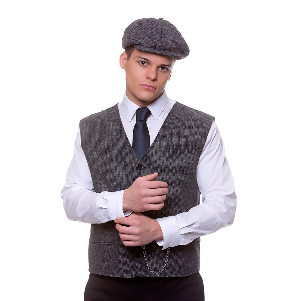 1920's Gangster Waistcoat & Cap