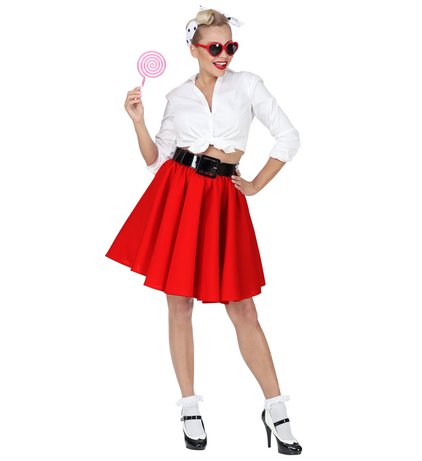 1950's Red Rockabilly Skirt