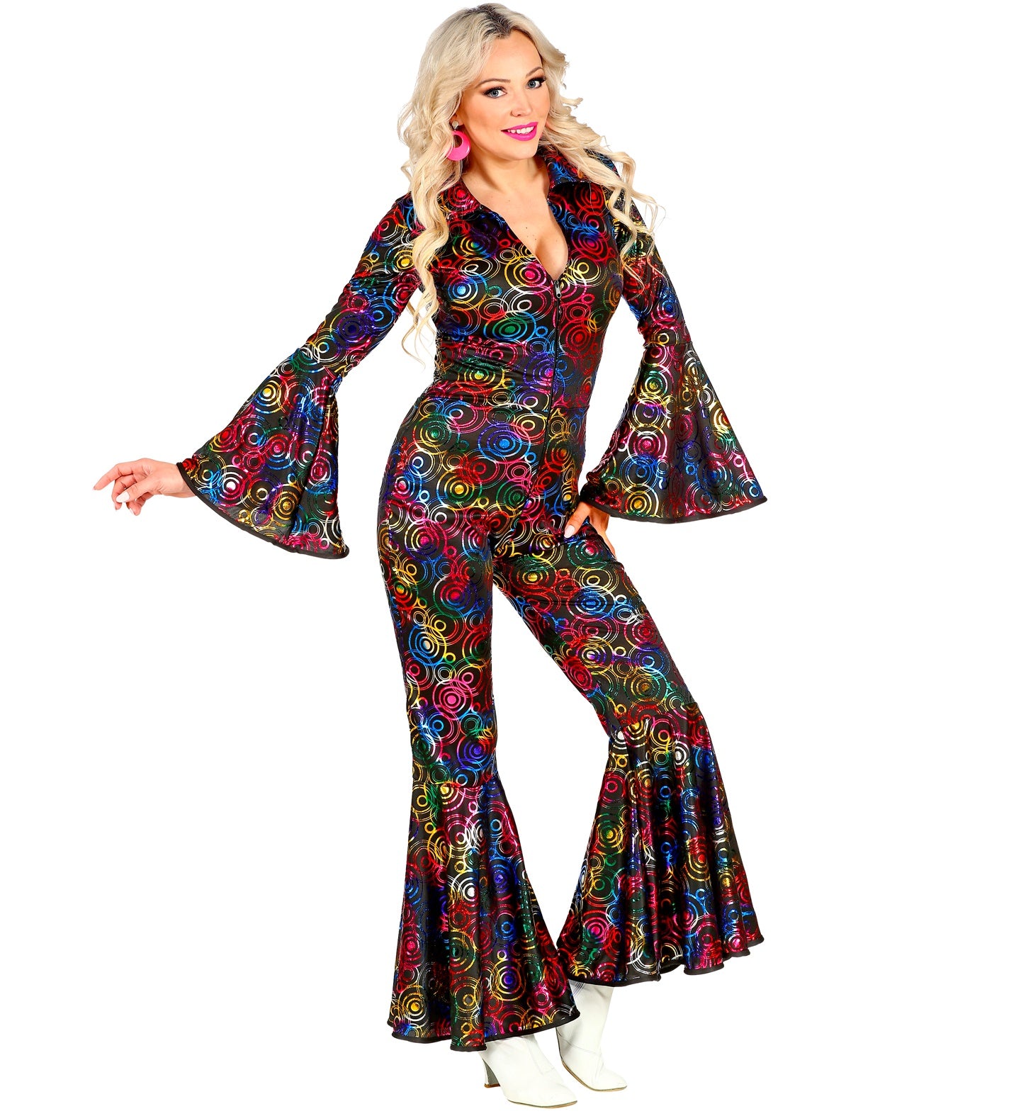 1970's Disco Fever Jumpsuit Costume Ladies