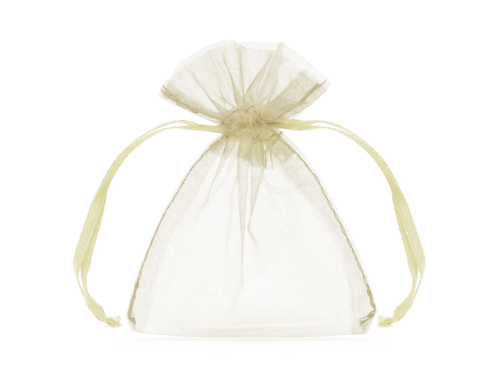 20 Cream Organza Bags 7.5 X10cm