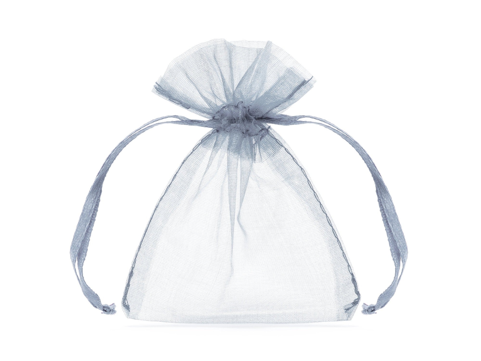 20 Silver Organza Bags 7.5 X10cm