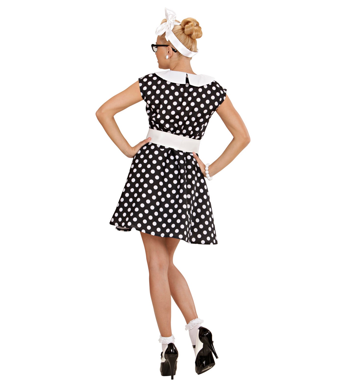 50's Ladies Costume Black rear