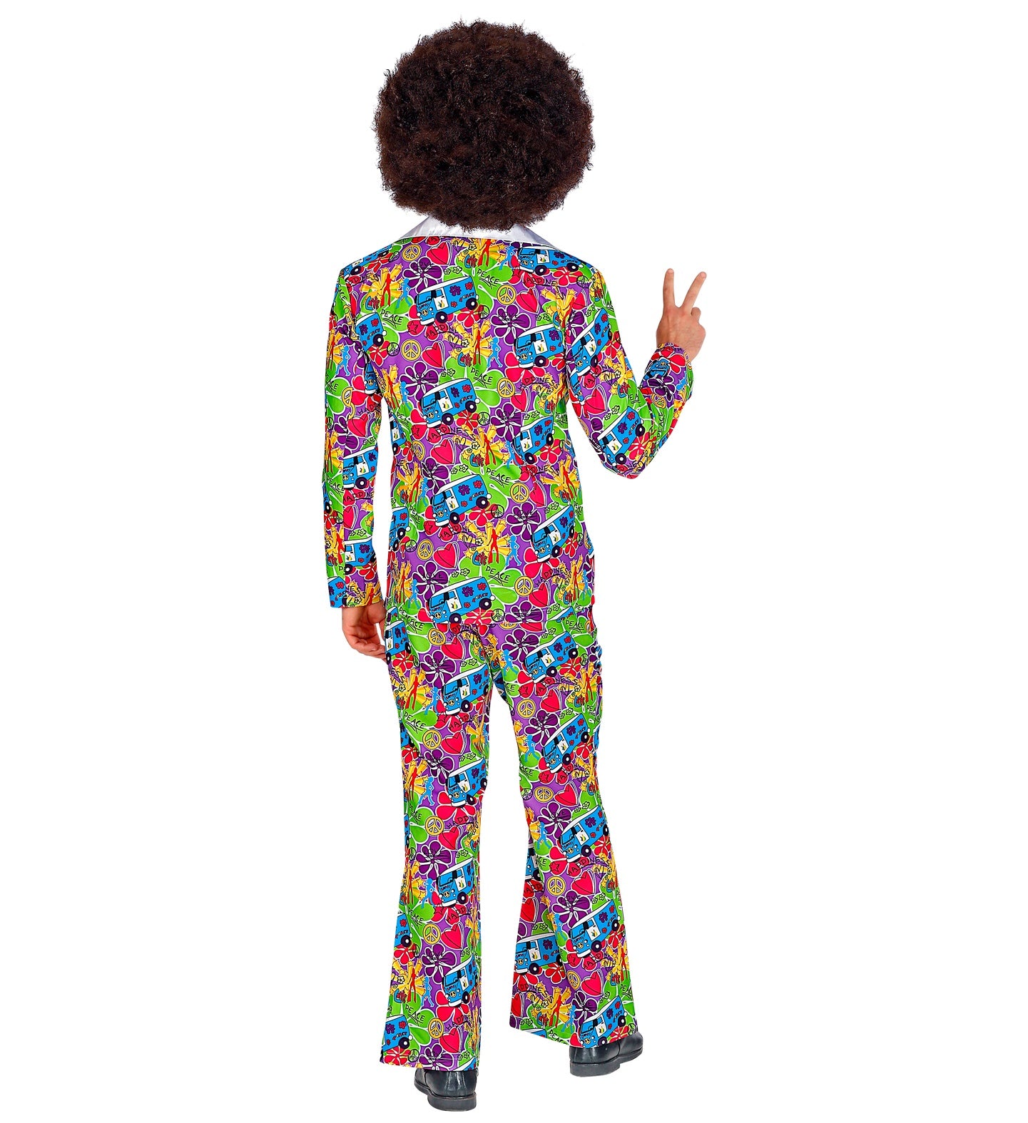 60's Peace Hippie Suit Costume back
