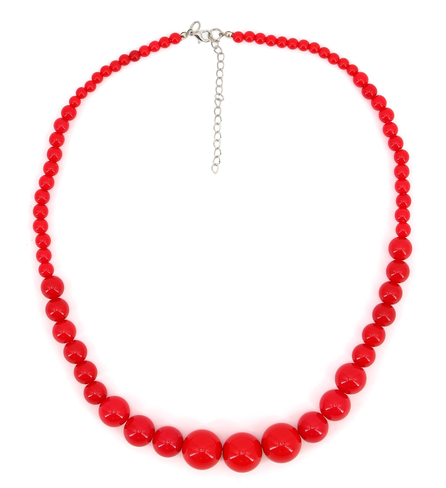 70's Beaded Necklace red