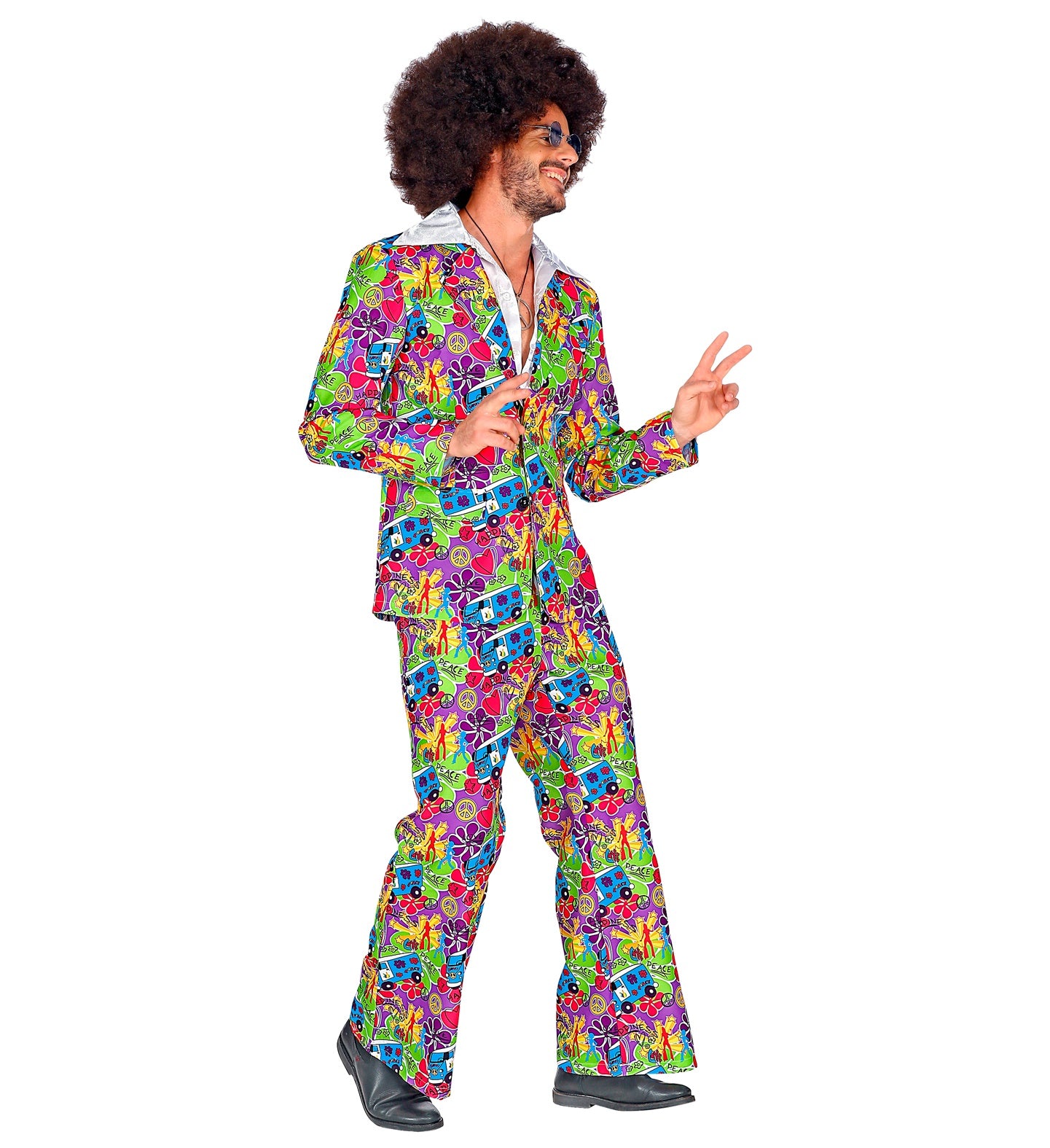 70's Disco Peace Hippie Suit Costume