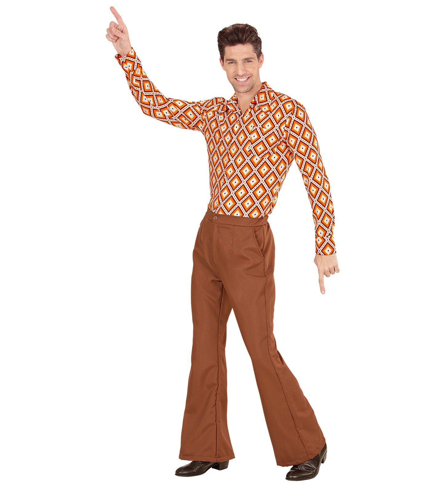 70's Groovy Disco Flares Brown