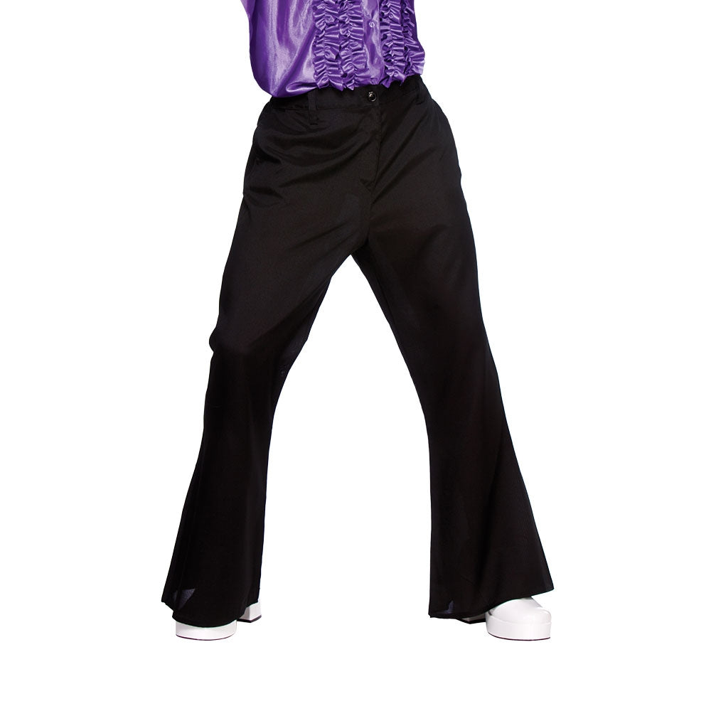 Men's 1970's Disco Flares Black