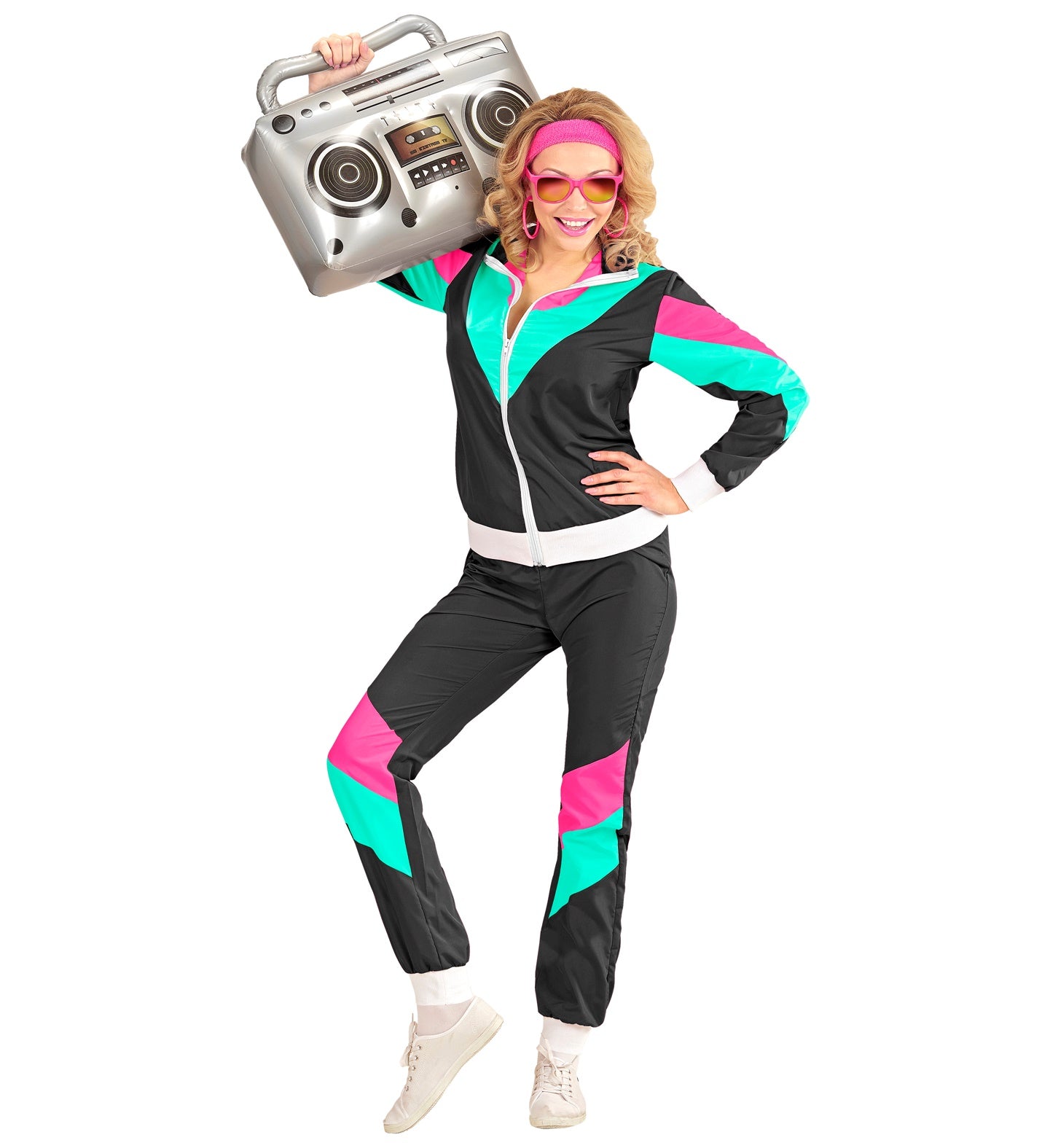 80's Black Shell Suit Costume women's