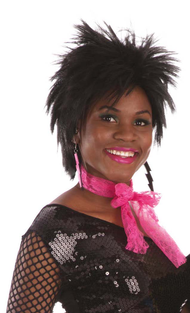 80's Neon Lace Scarf in Pink Fancy Dress Accessory