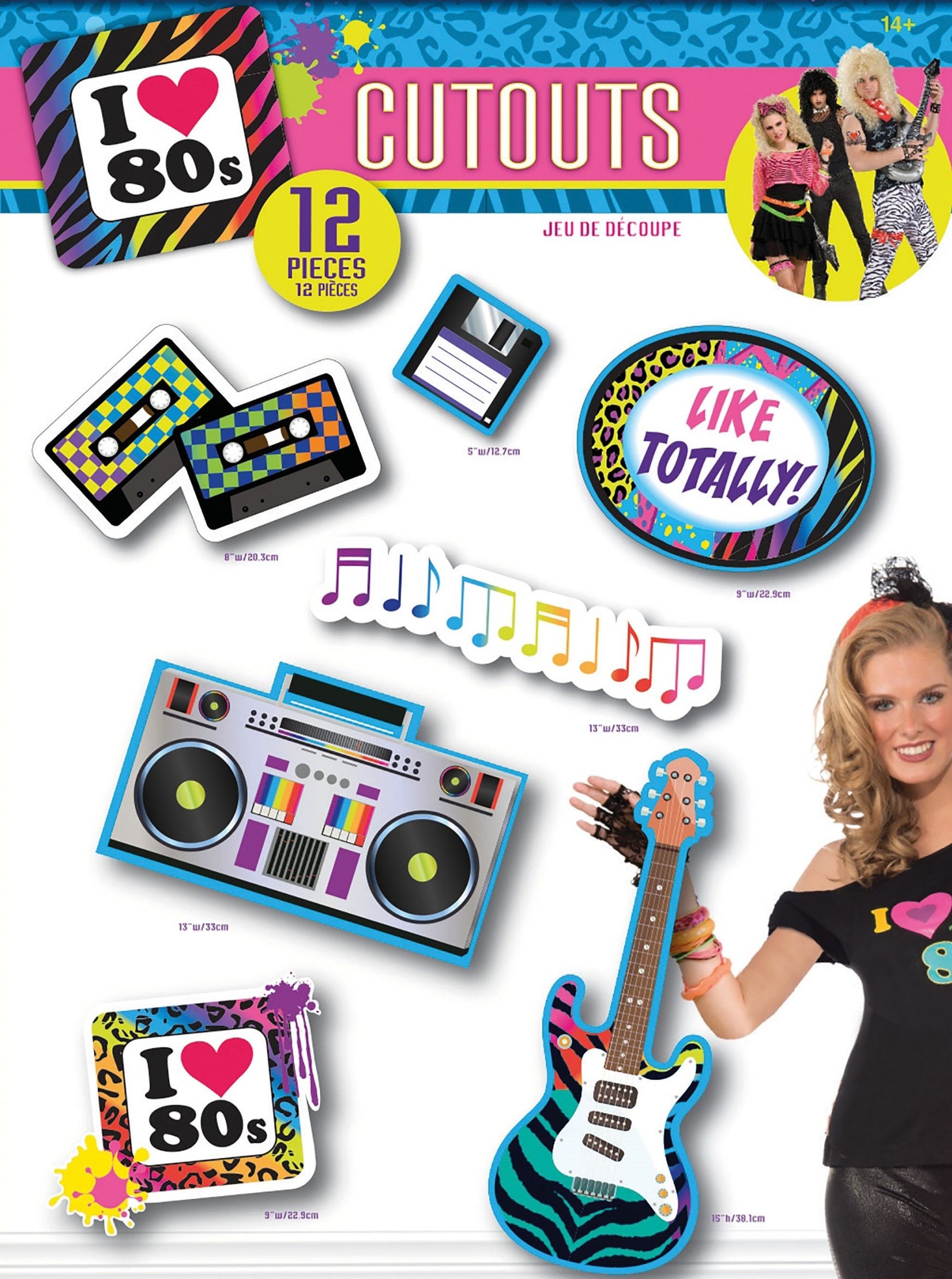 80's Party Decorations Cutouts