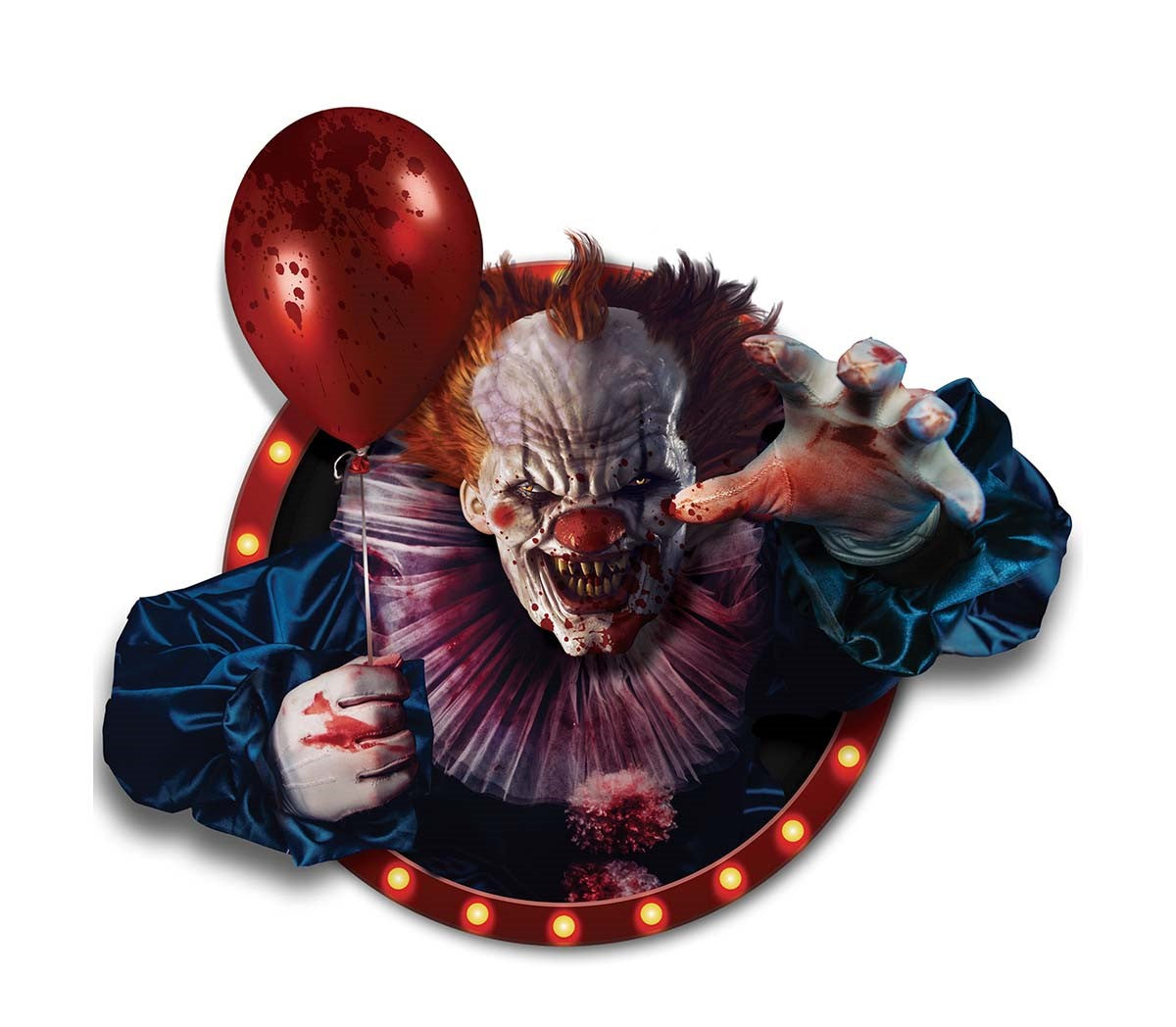 Adhesive 3D Foil Killer Clown IT Wall Decor